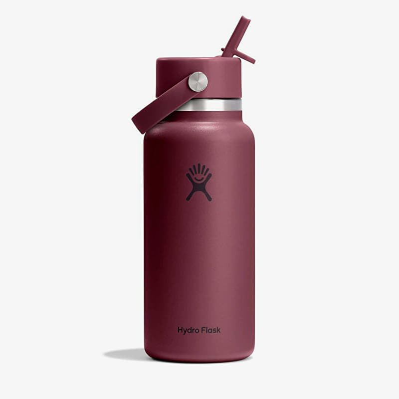 Bottle Hydro Flask 946 ml Wide Flex Straw Cap Burgundy