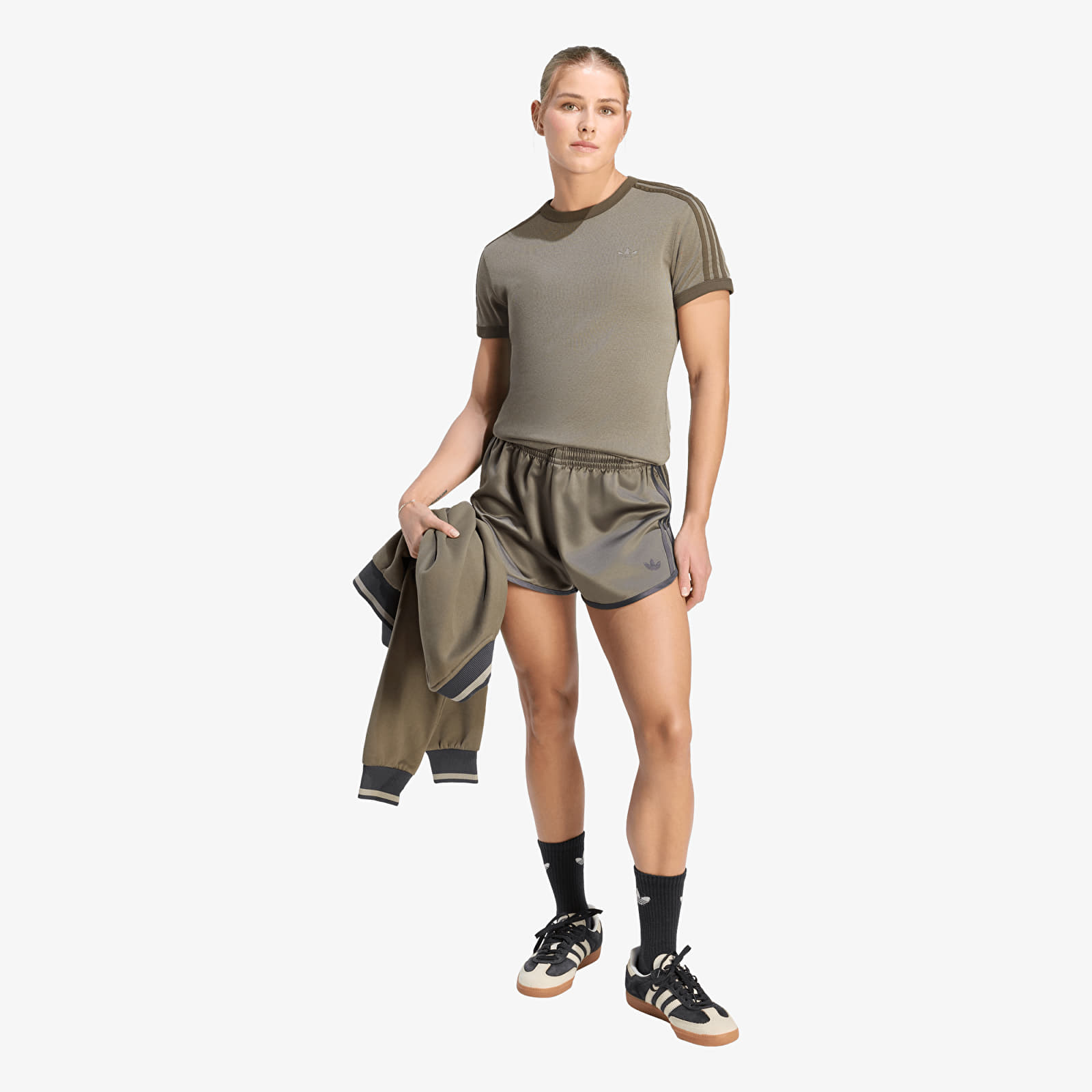 Футболки adidas Heather 3-Stripes Cali T-Shirt Branch/ Silver Pebble/ Branch