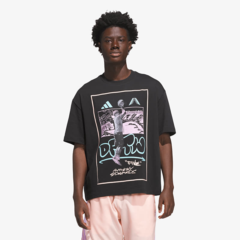 adidas Anthony Edwards Dftw Anime Tee Black