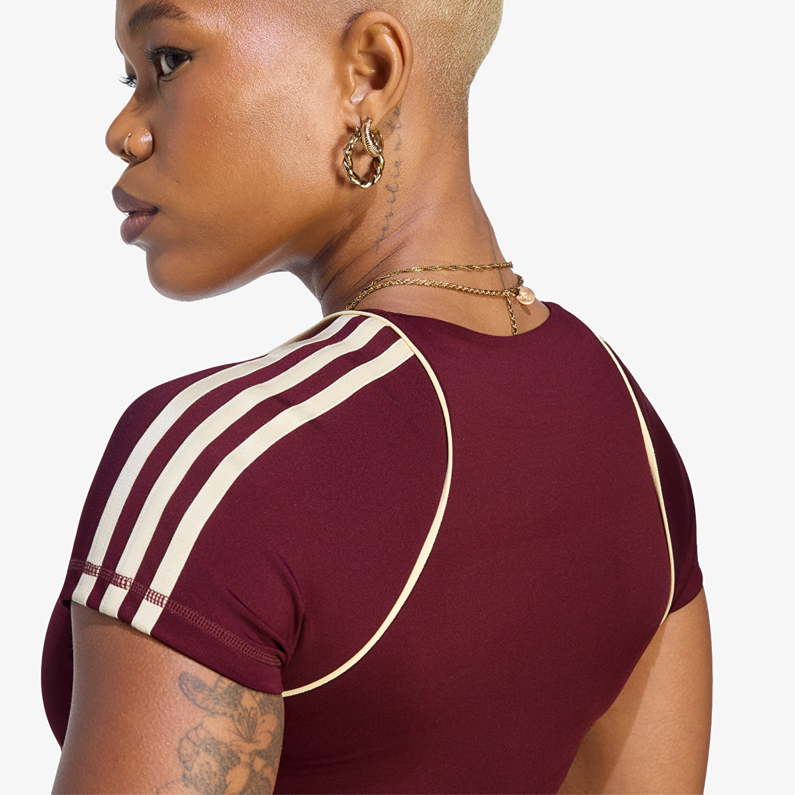 Bras adidas Originals Sport Superstar Bra Tee Maroon