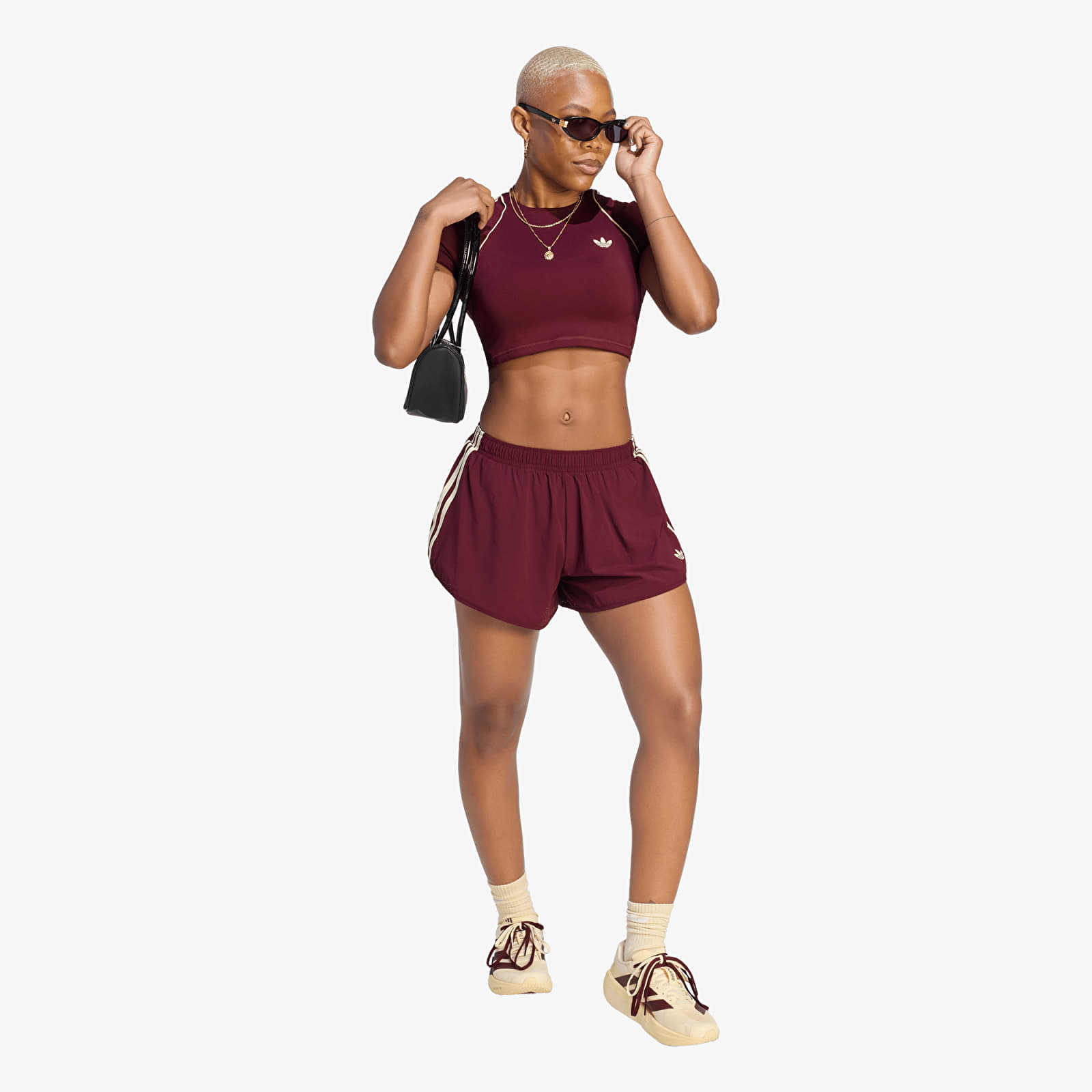 Bras adidas Originals Sport Superstar Bra Tee Maroon