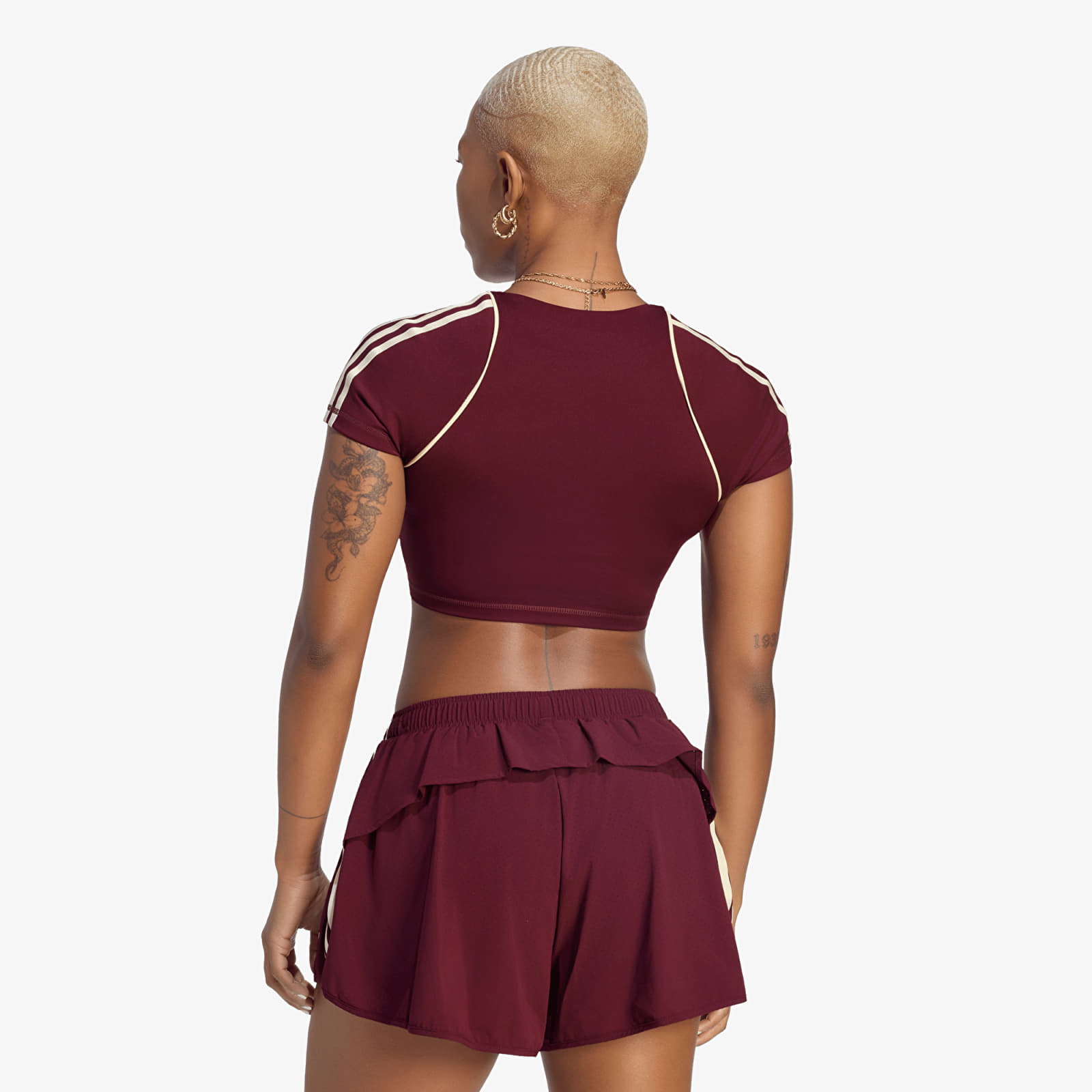 Bras adidas Originals Sport Superstar Bra Tee Maroon