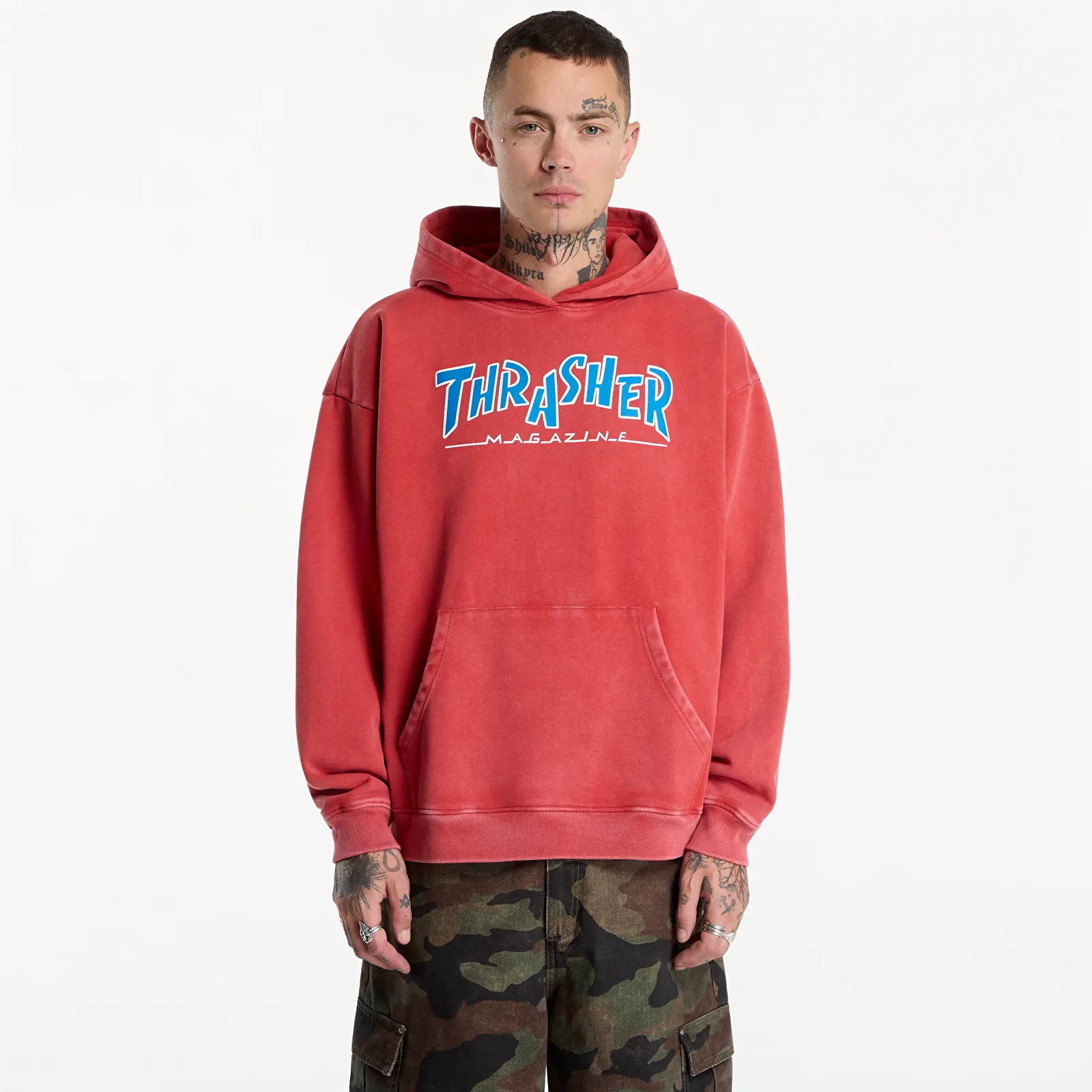 Bluzy Thrasher Parra Mag Vintage Hoodie Red