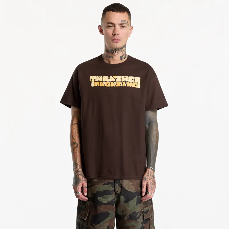 Thrasher Blocks T-Shirt Dark Chocolate