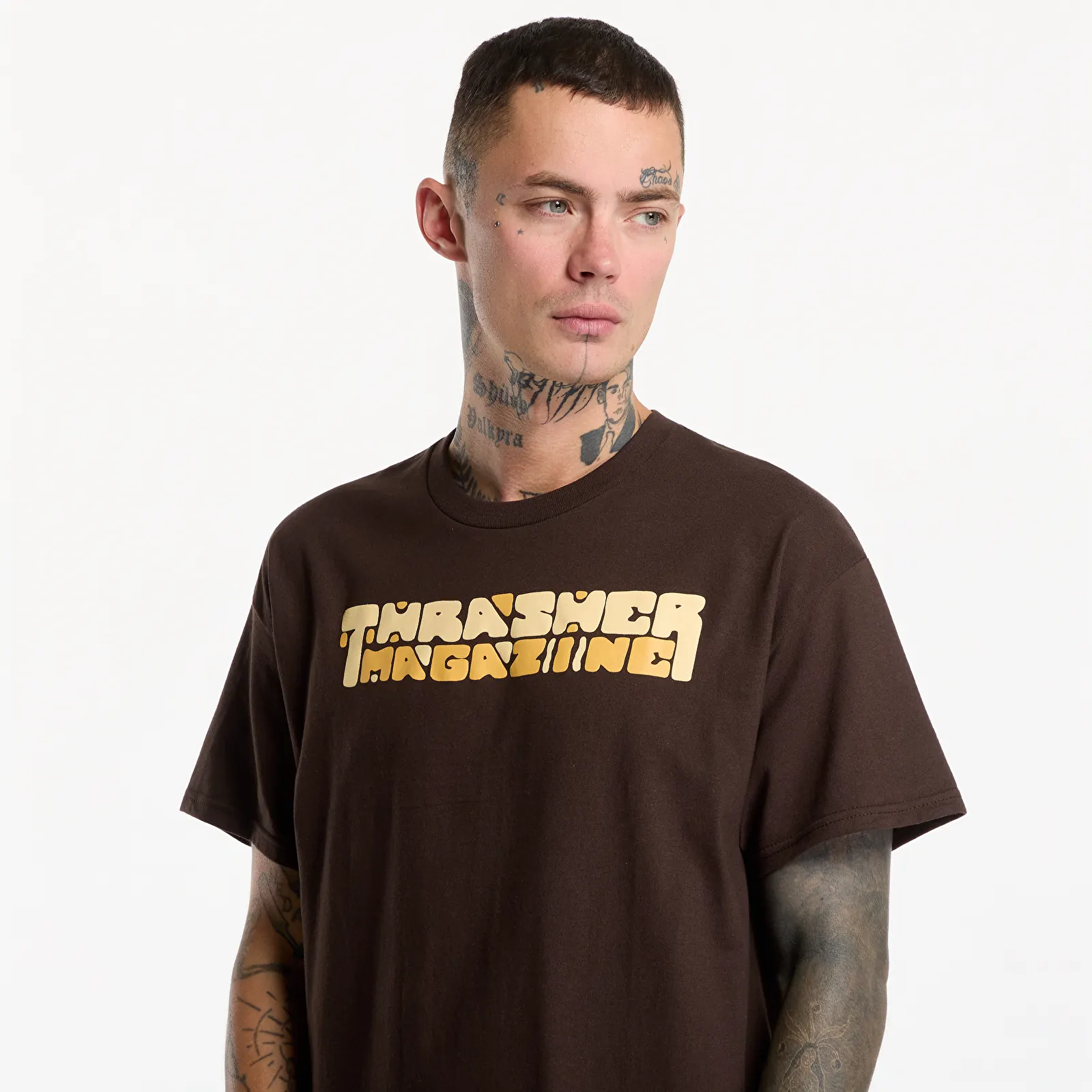 T-shirts Thrasher Blocks T-Shirt Dark Chocolate
