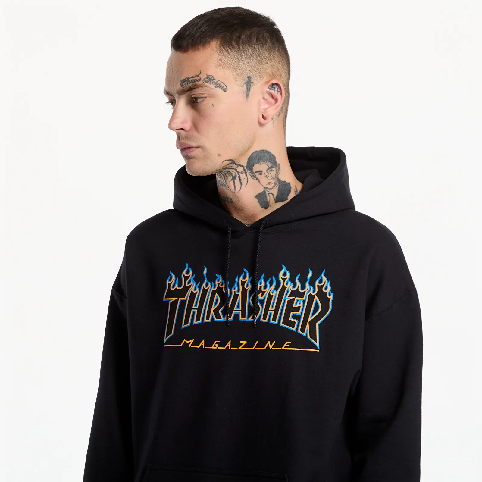 Hoodies and sweatshirts  Thrasher Flame Hoodie Black