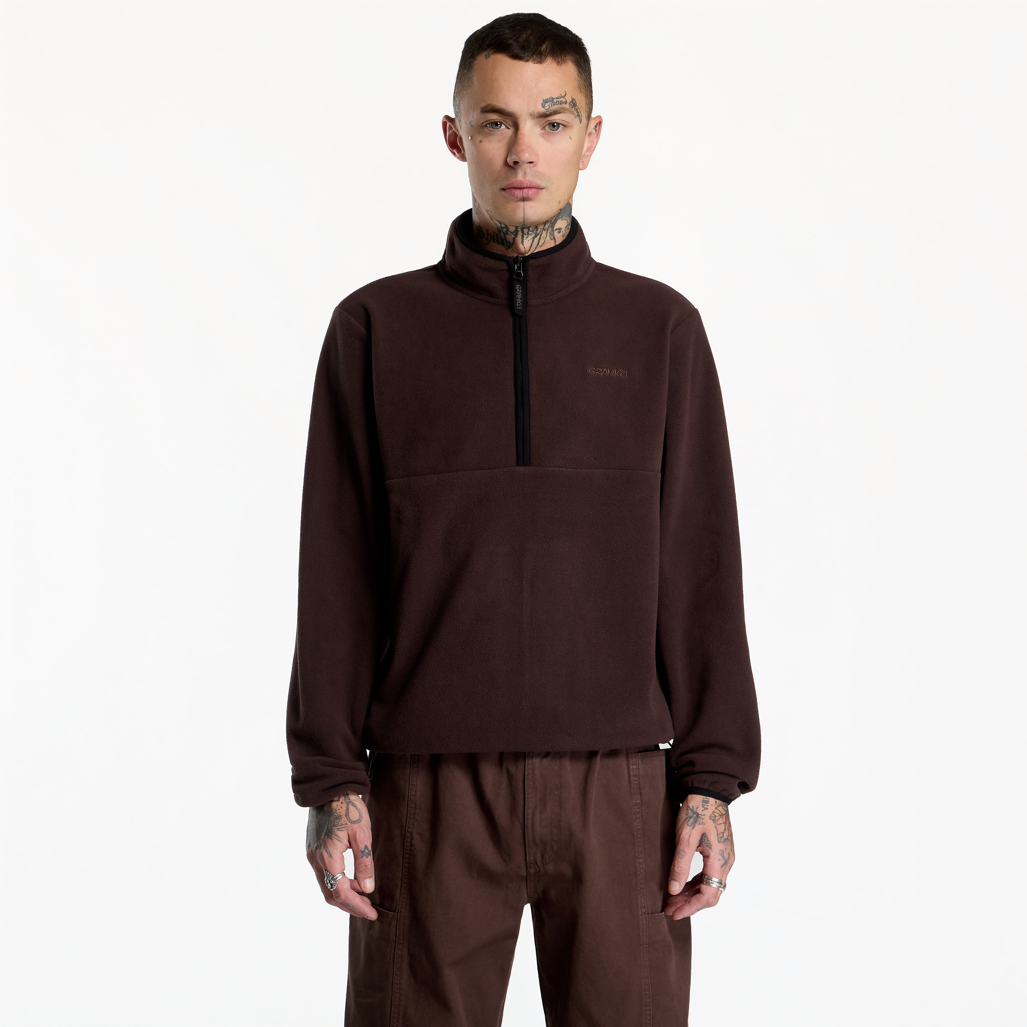Sweatshirt Gramicci Thermal Fleece Pullover Deep Brown L