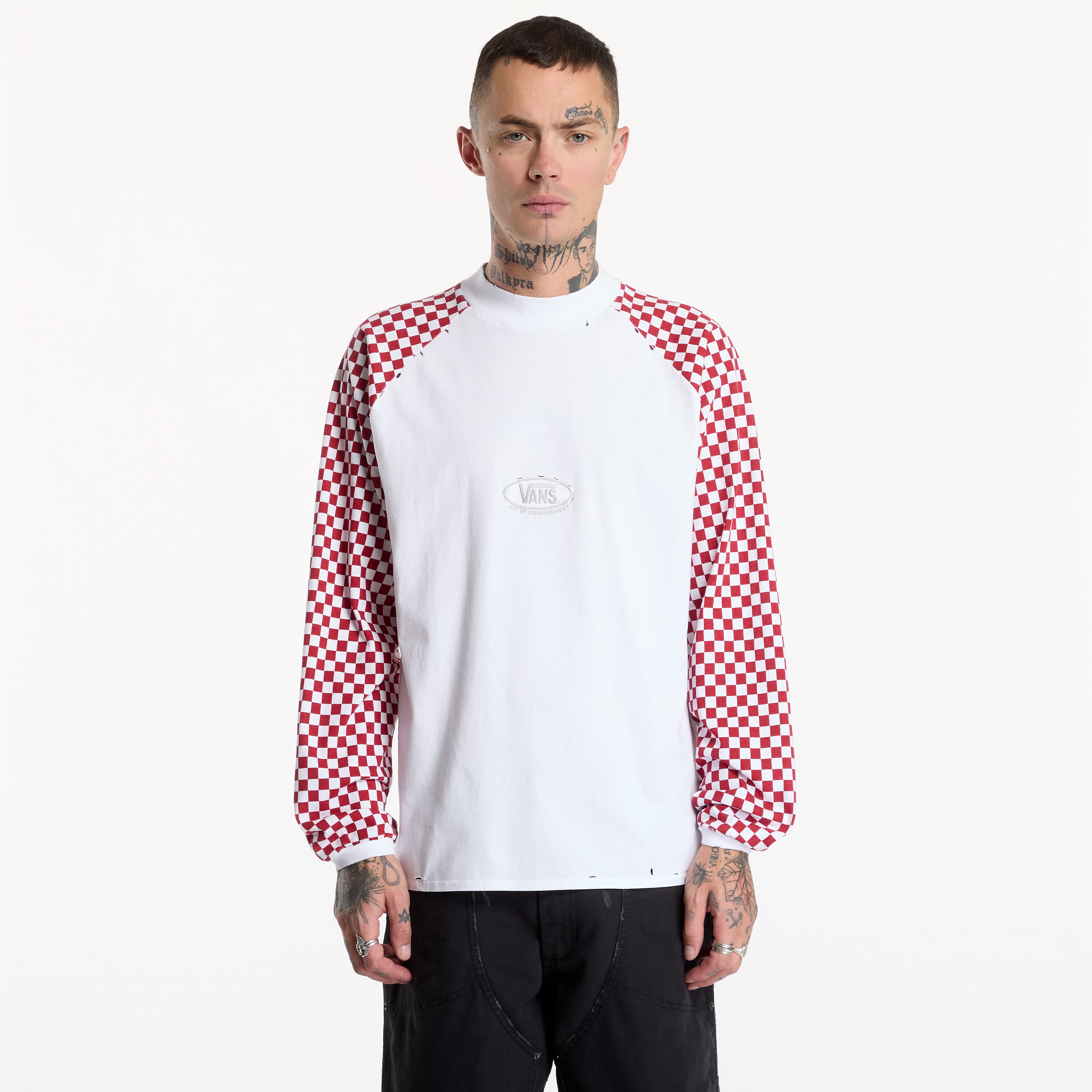 T-shirt Vans A.O.D. Racing Longsleeve T-Shirt Haute Red XL