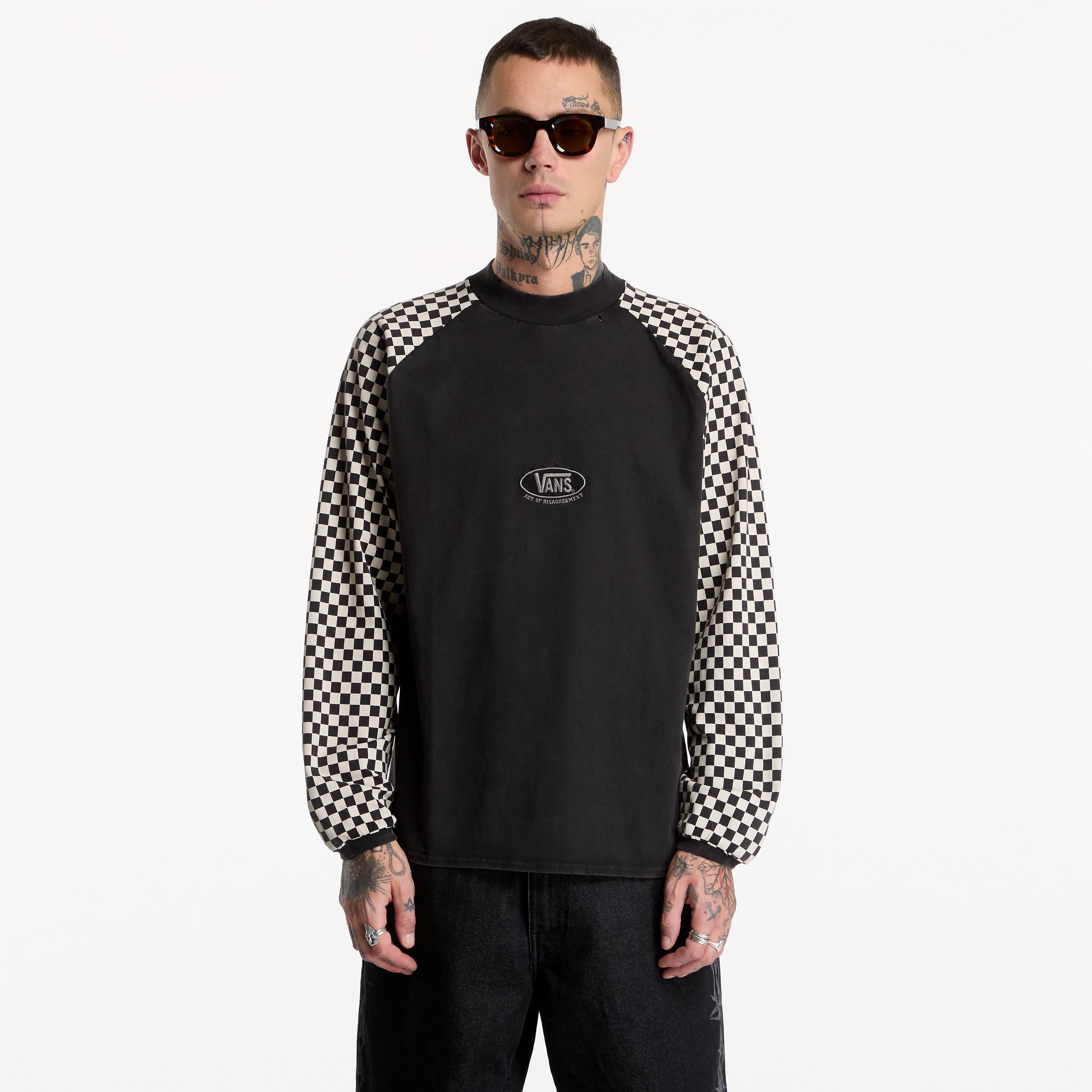 T-shirt Vans A.O.D. Racing Longsleeve T-Shirt Black/White L