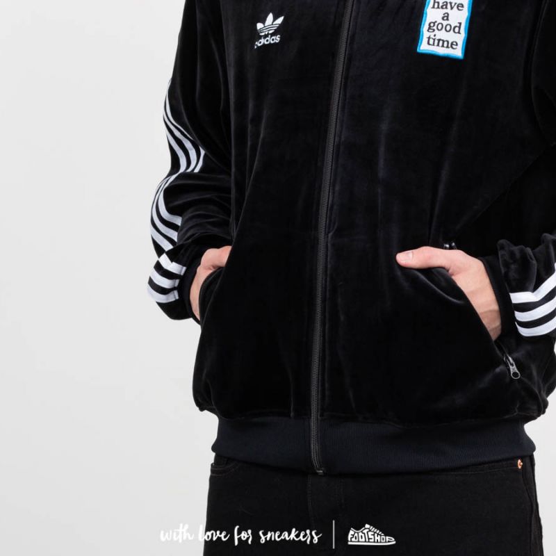 adidas x have a good time Velour Track Top Black | Footshop