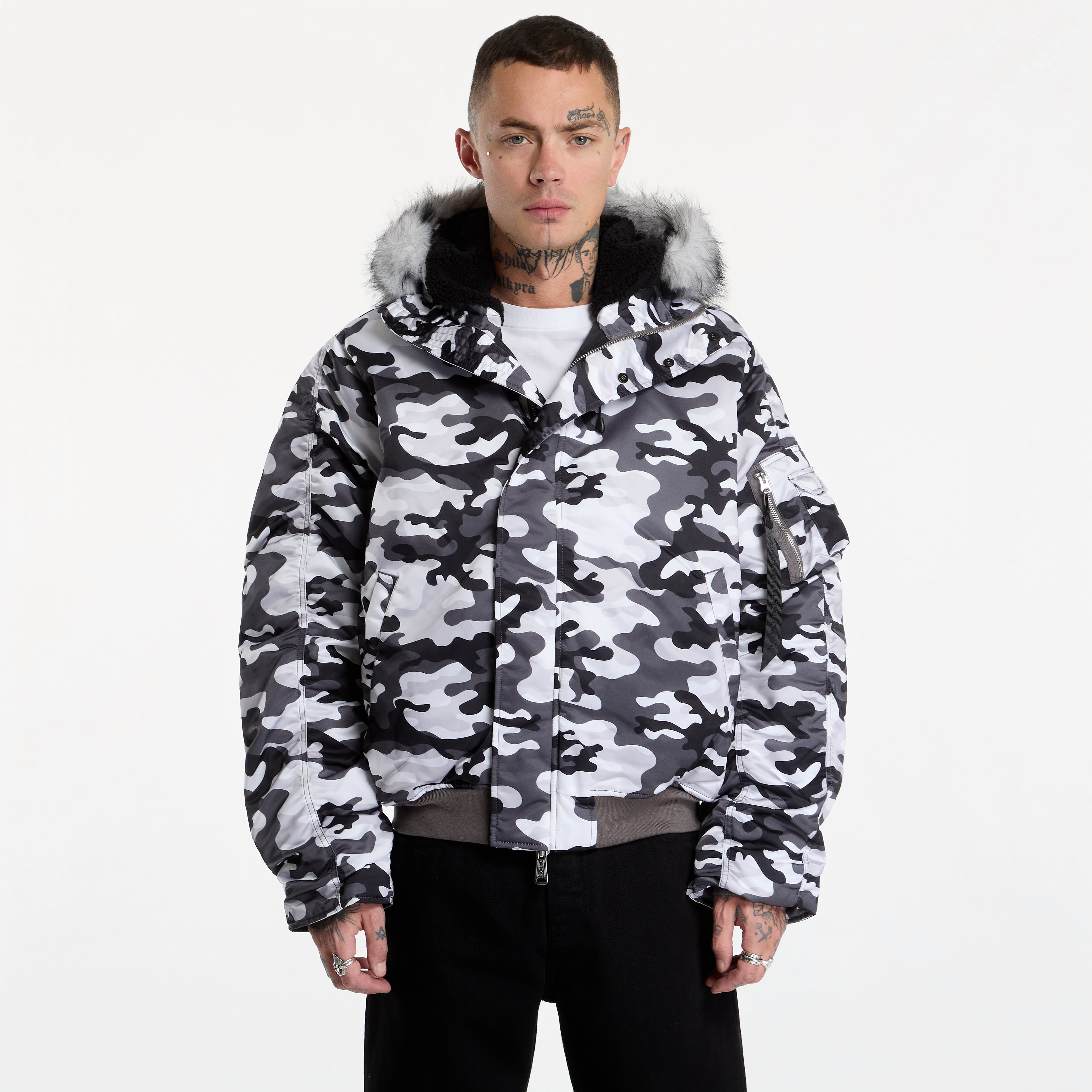 Parka Alpha Industries N-2B Base Camo UV Snowdrift Woodland Camo S