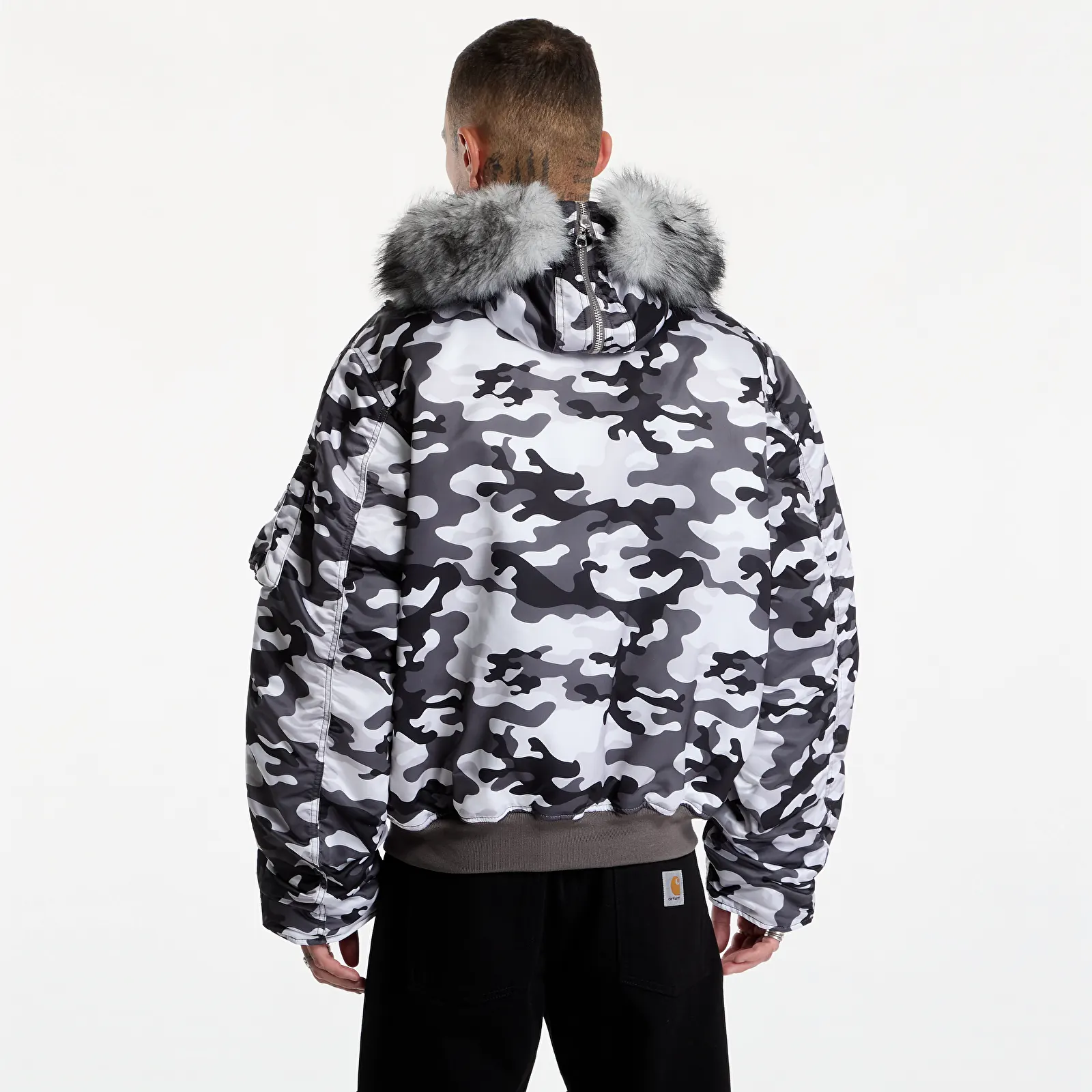 Parki Alpha Industries N-2B Base Camo UV Snowdrift Woodland Camo