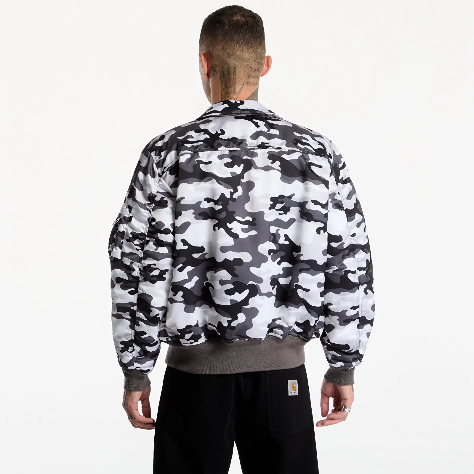 Bomberjakker Alpha Industries CWU-45/P Base Camo UV Snowdrift Woodland Camo