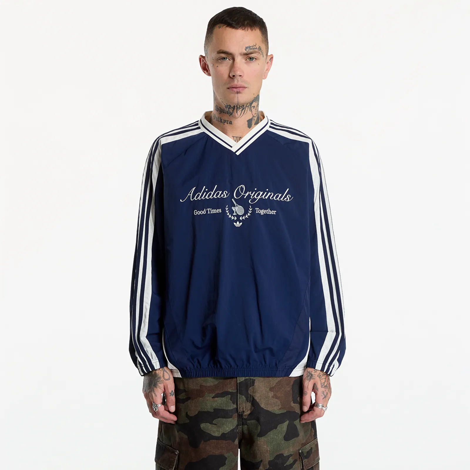 Sweatjacken und Sweatshirts adidas Light Woven Crew M Night Indigo