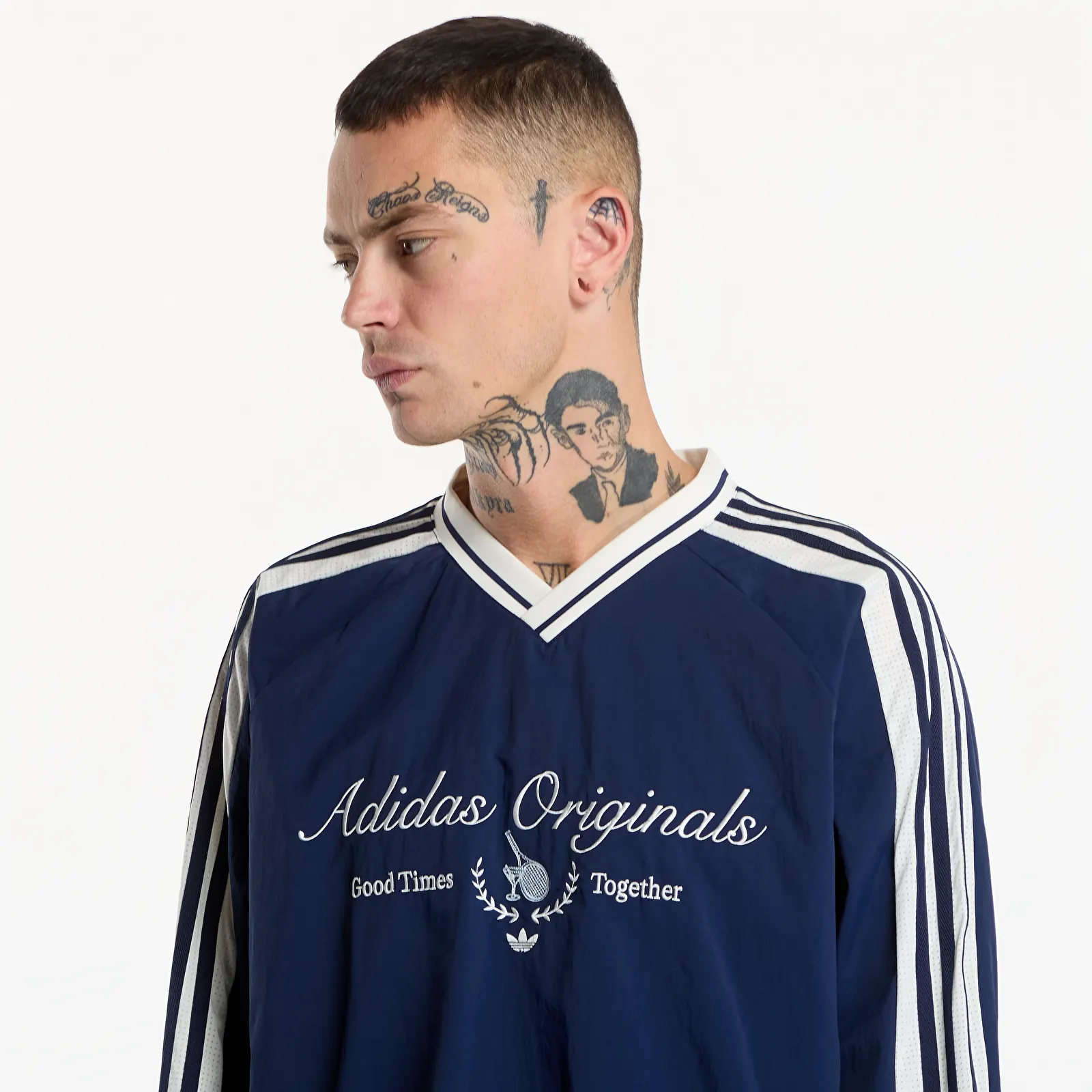 Sweatjacken und Sweatshirts adidas Light Woven Crew M Night Indigo
