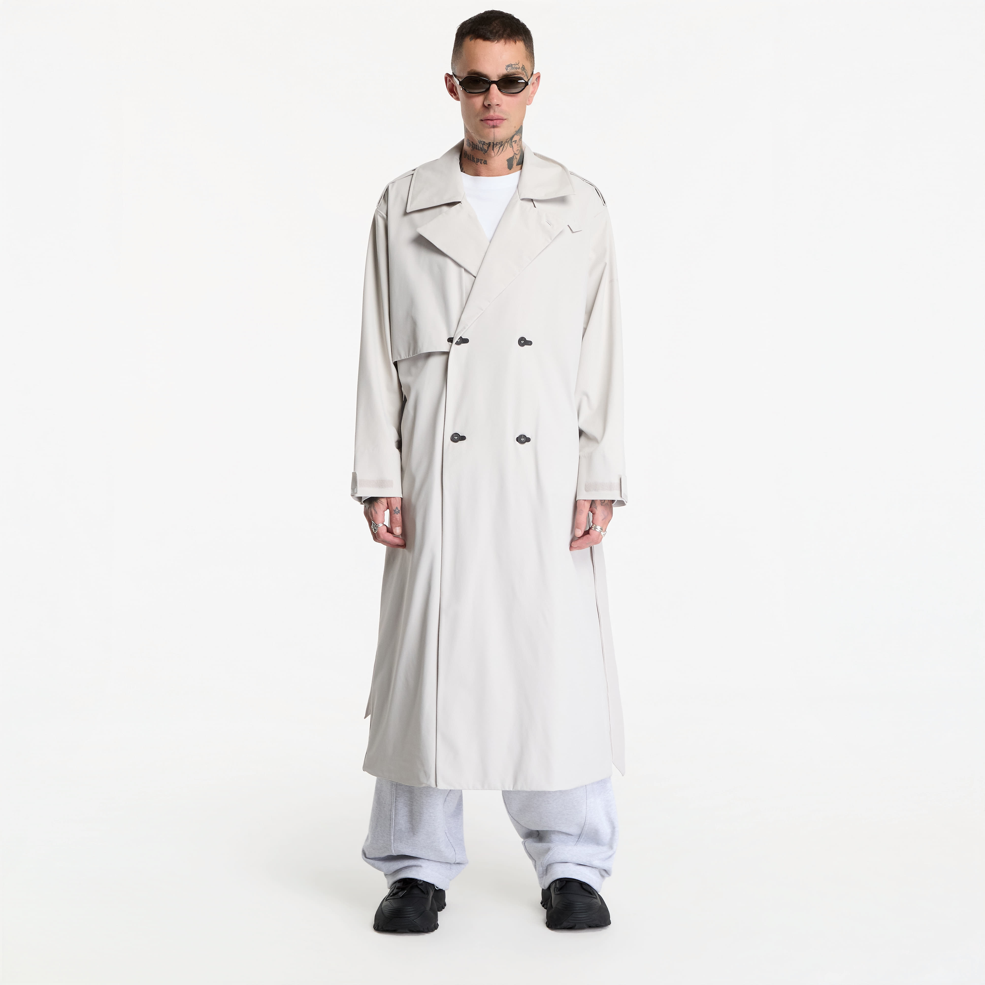 Coat adidas x entire studios Uniform Trenchcoat Chalk Pearl XS
