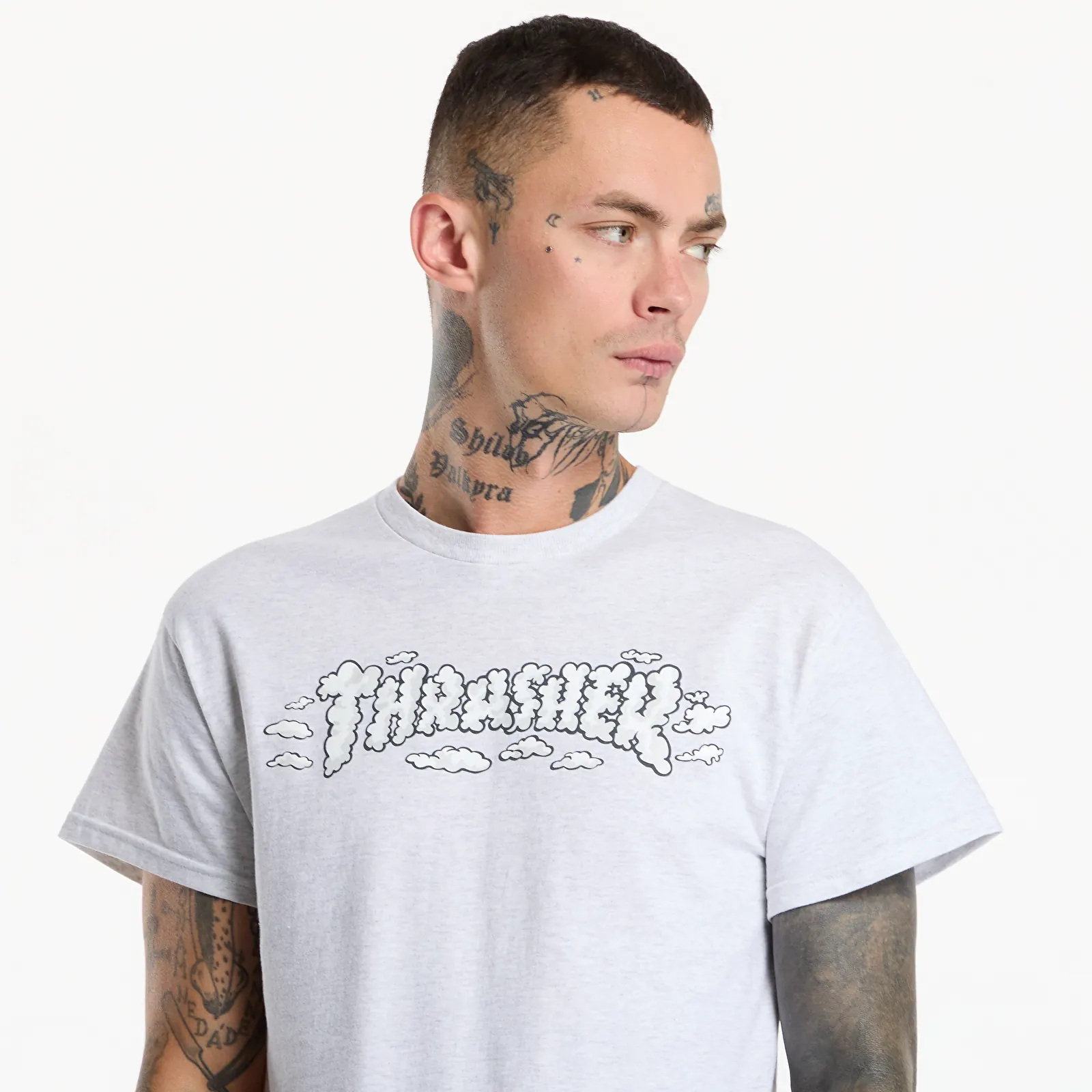 T-shirts Thrasher Clouds by Spanky T-Shirt Grey