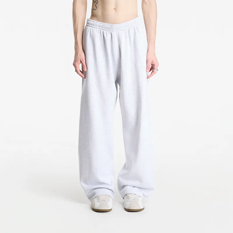 Sweatbroeken Sporty & Rich Serif Logo Embroidered Wide Sweatpant UNISEX Heather Gray