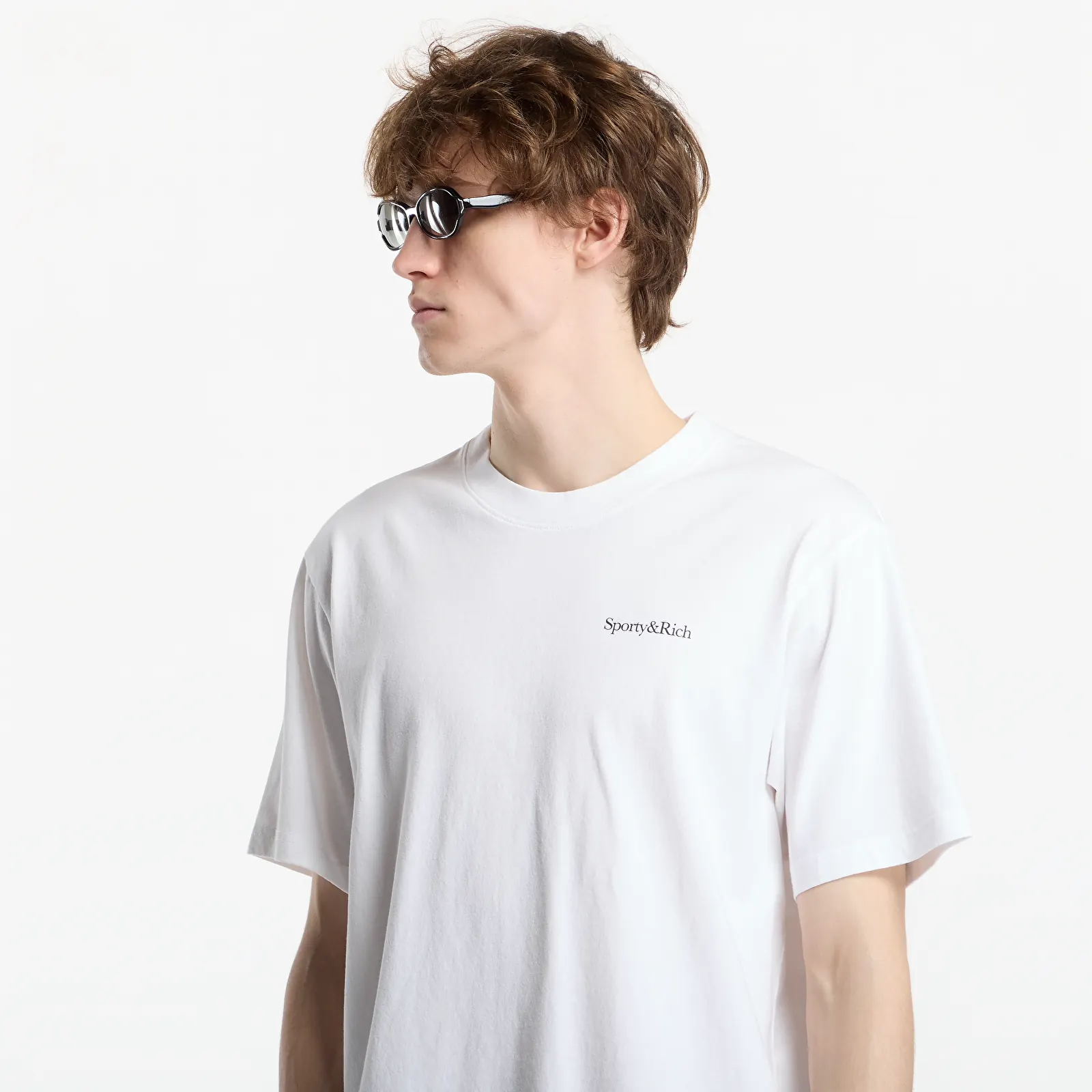 T-shirts Sporty & Rich Serif Logo Tshirt UNISEX White