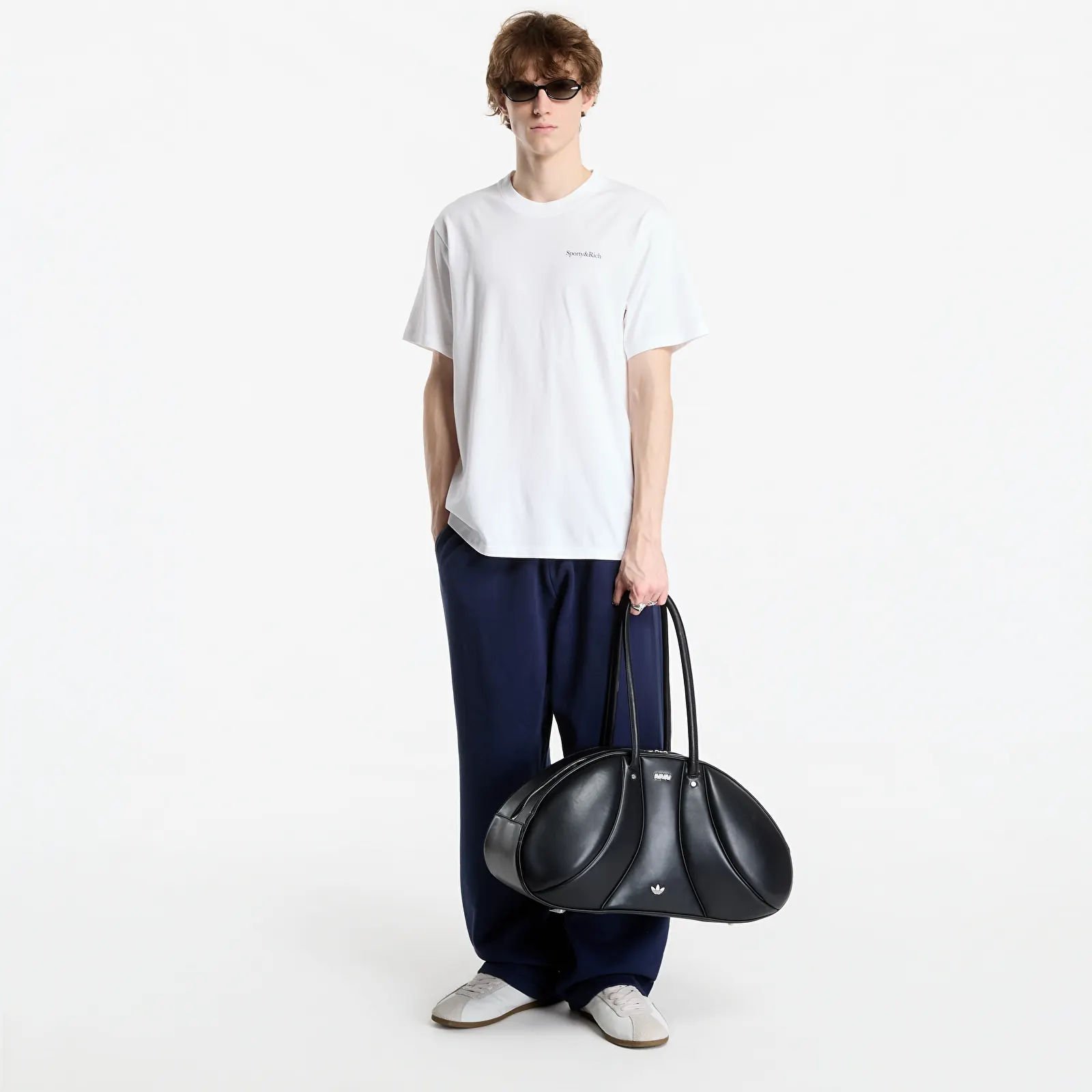 T-shirts Sporty & Rich Serif Logo Tshirt UNISEX White