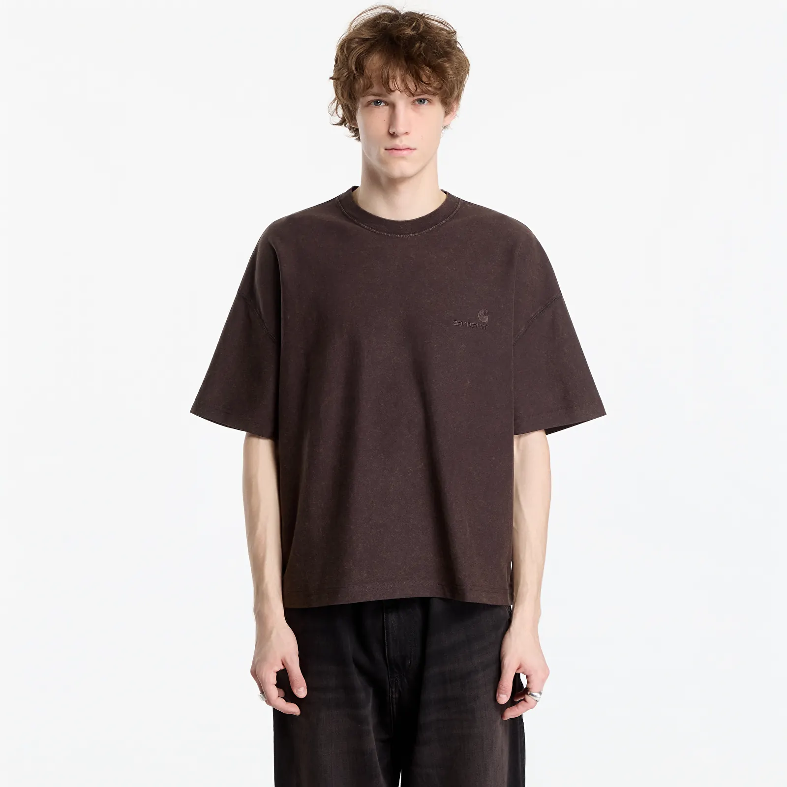 Majice i košulje Carhartt WIP S/S Lambert T-Shirt UNISEX Tobacco Moon Wash