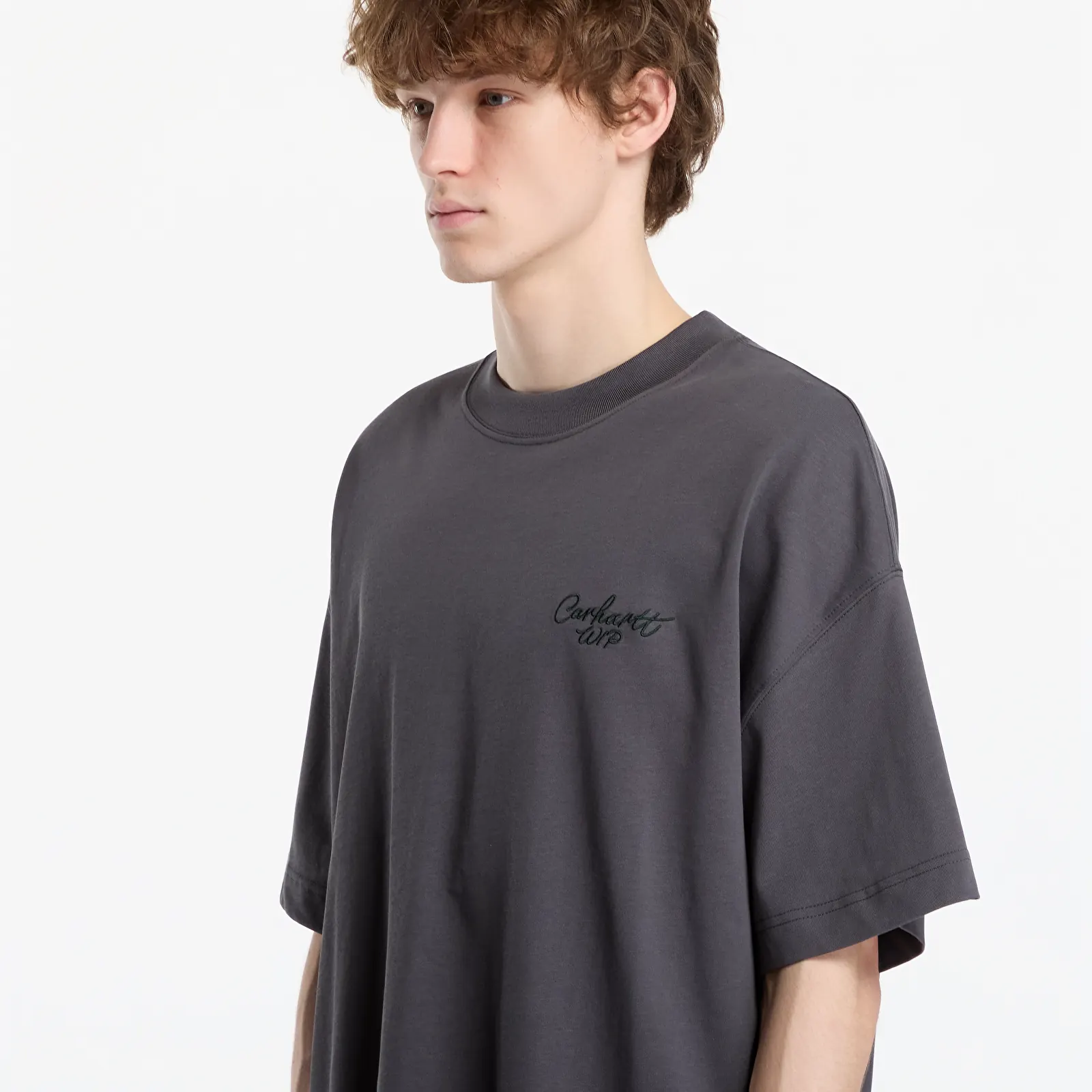 T-shirts  Carhartt WIP S/S Signature Script T-Shirt UNISEX Graphite/ Dark Scarab