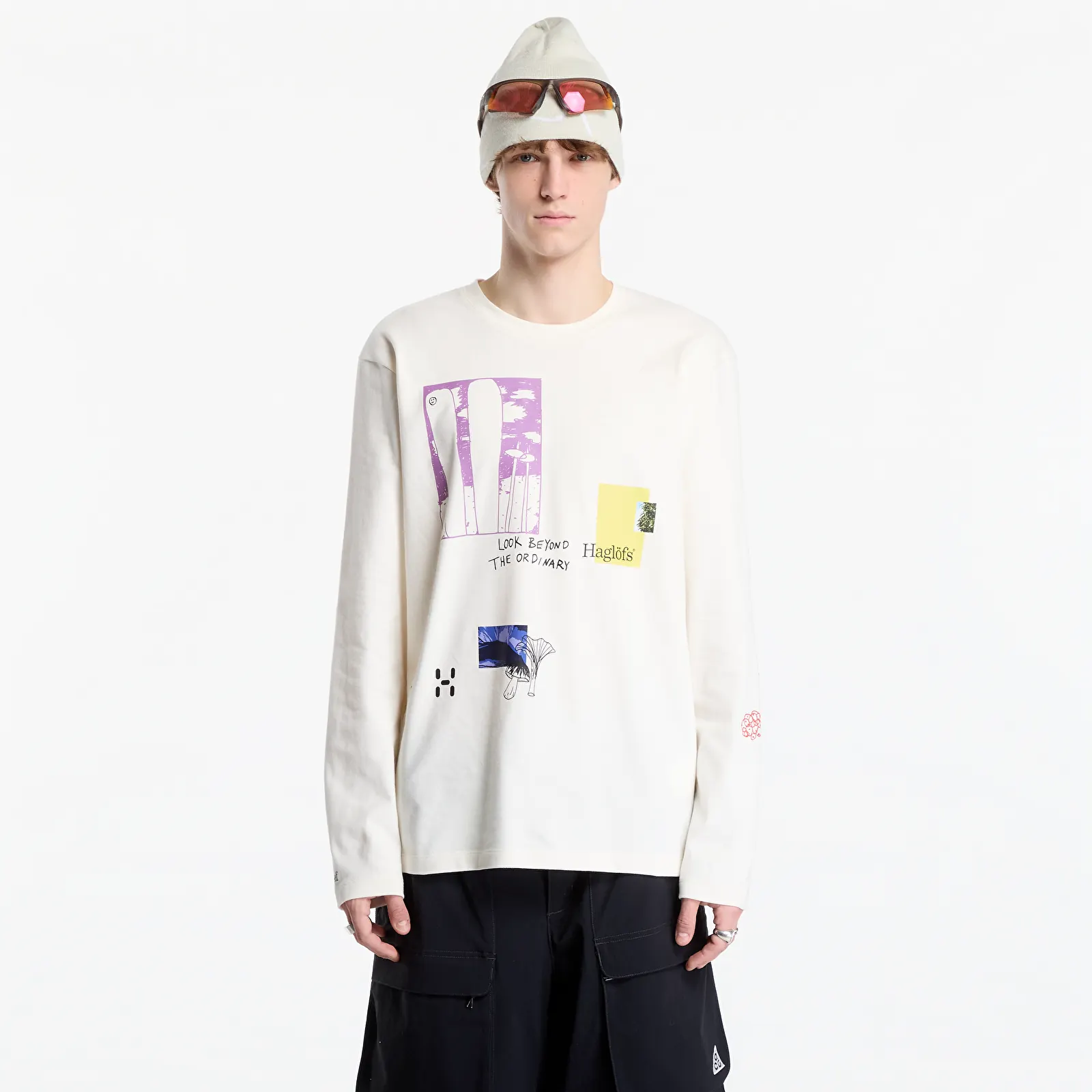 Trička Haglöfs LS Tee Beigetu UNISEX Beige