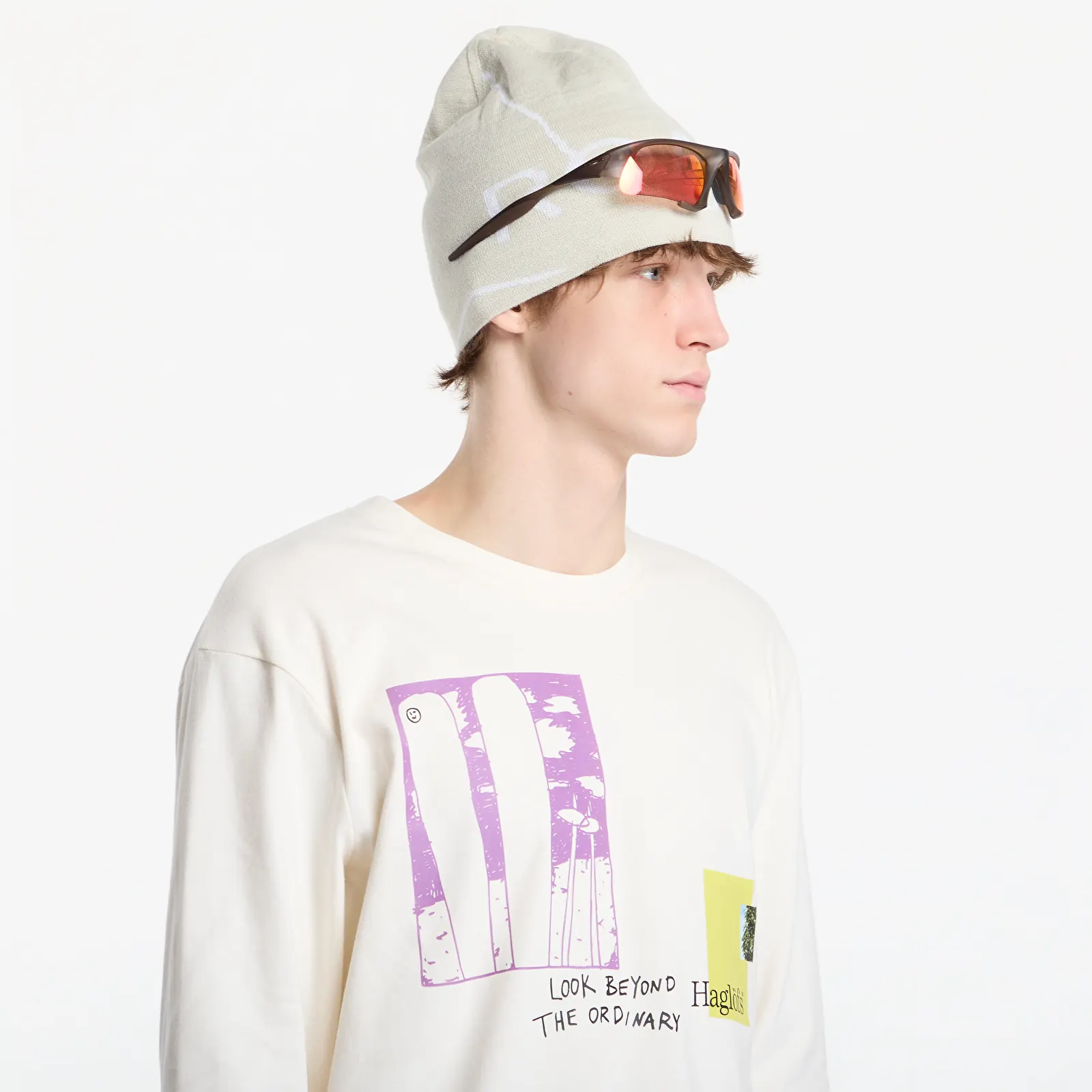Trička Haglöfs LS Tee Beigetu UNISEX Beige
