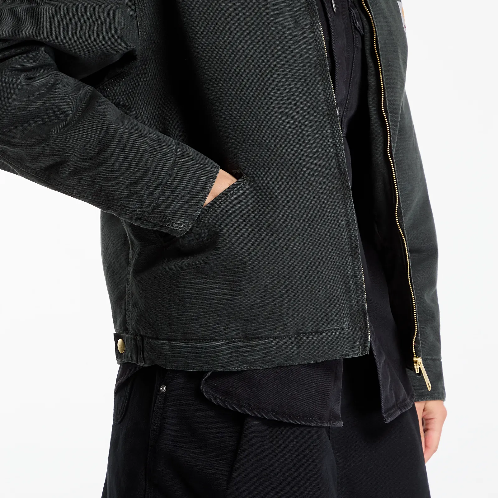 Bundy Carhartt WIP OG Detroit Jacket UNISEX Raven/ Black Stone Canvas