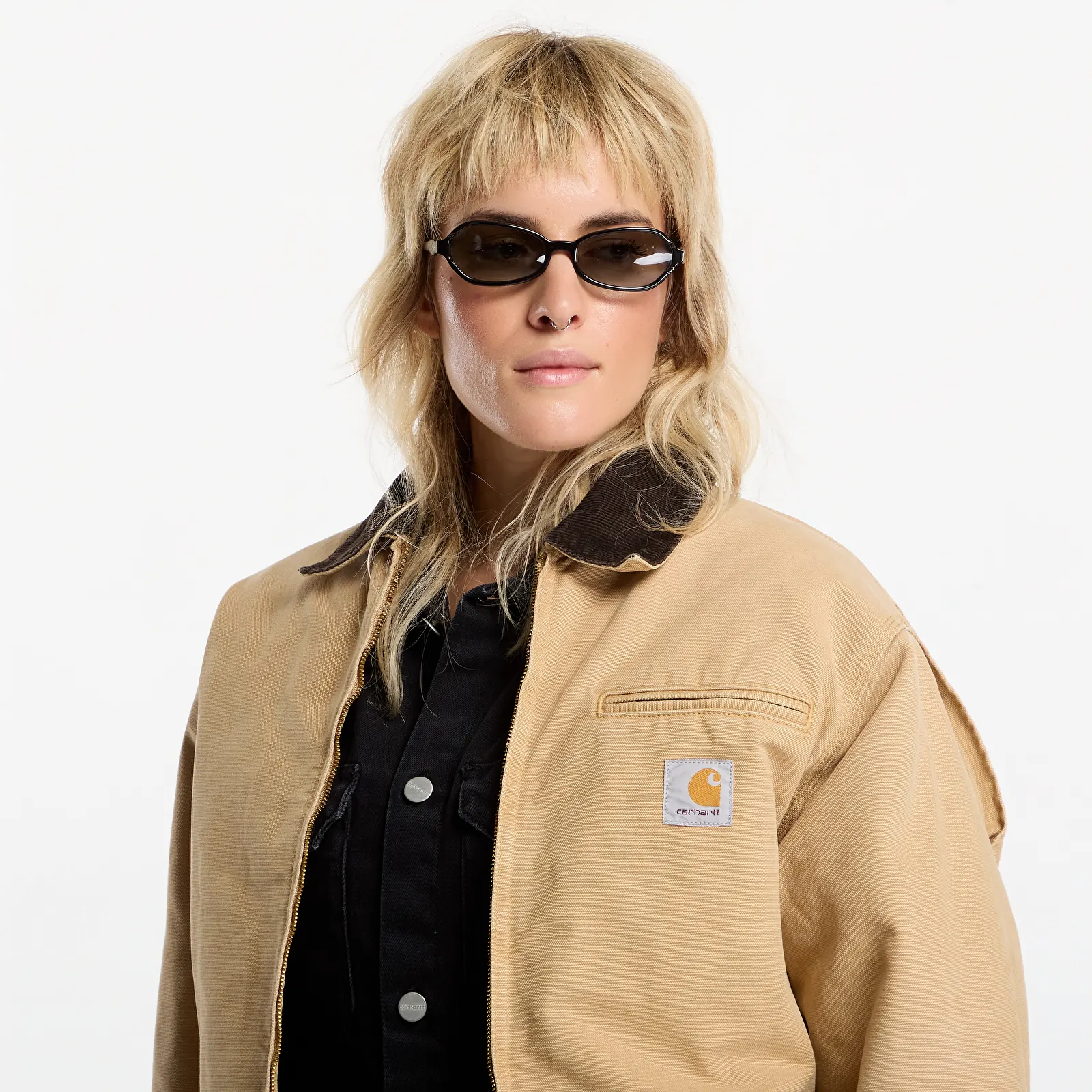 Vestes  Carhartt WIP OG Detroit Jacket UNISEX WIP Dusty H/ Tobacco Stone Canvas