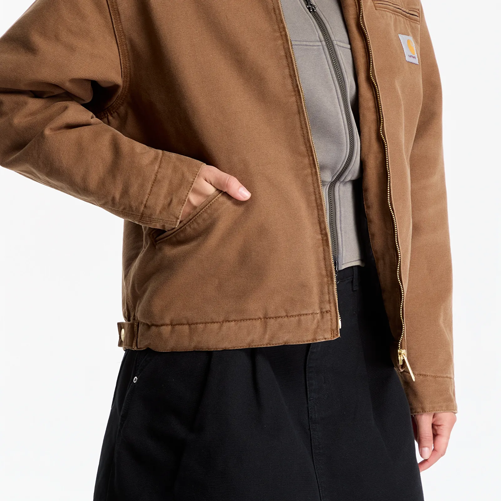 Men's jackets Carhartt WIP OG Detroit Jacket UNISEX WIP H Brown/ Tobacco Stone Canvas