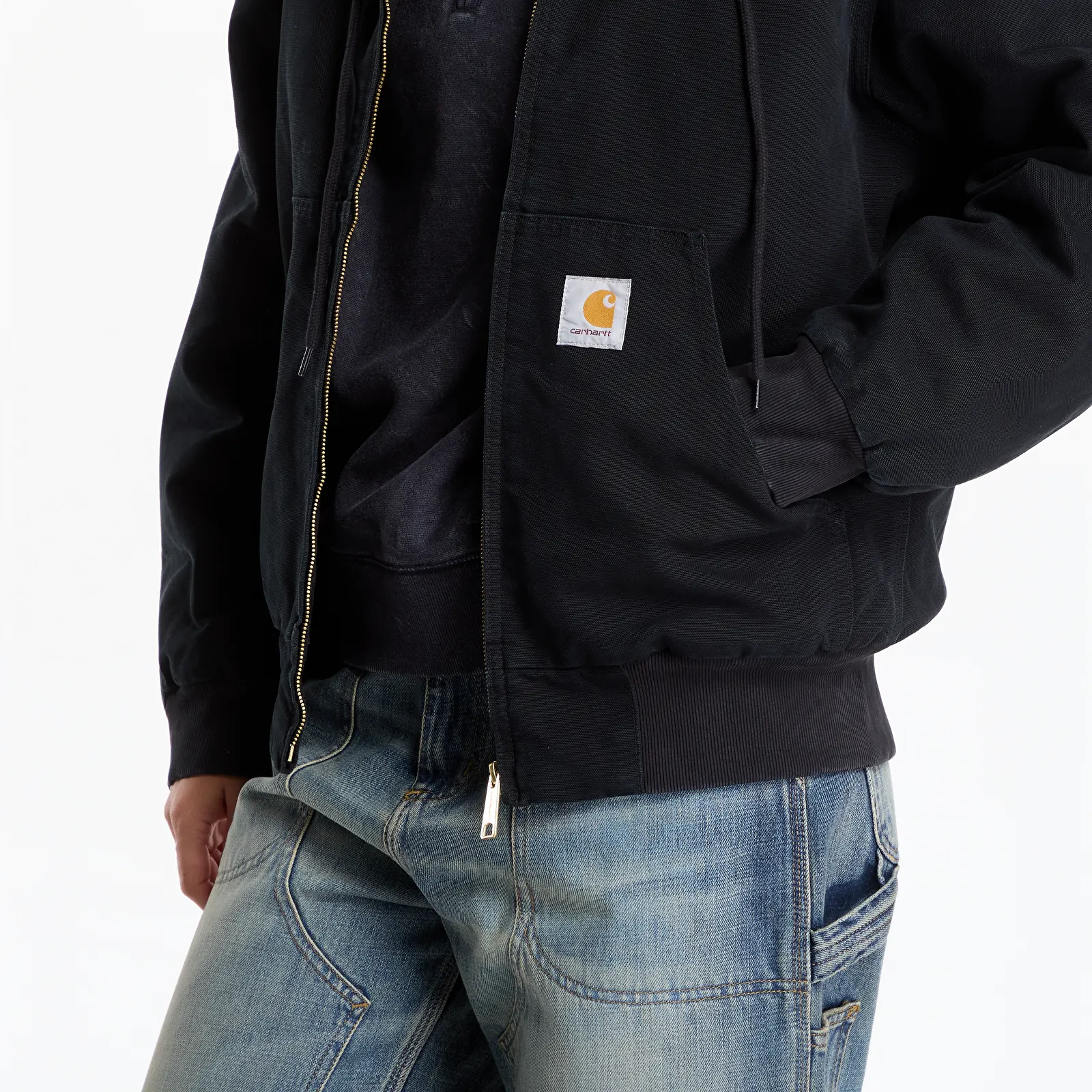 Kurtki Carhartt WIP OG Active Jacket UNISEX Black Stone Canvas
