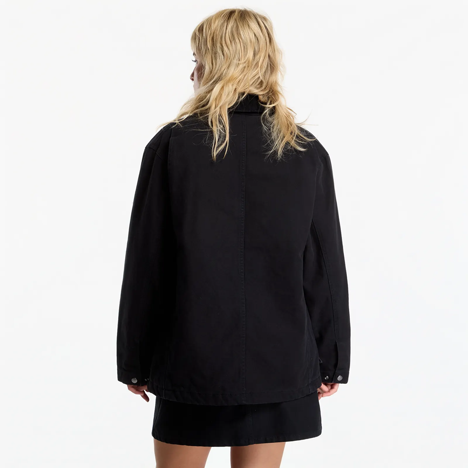 Kabátok Carhartt WIP Lander Coat UNISEX Black/ Black Stone Washed