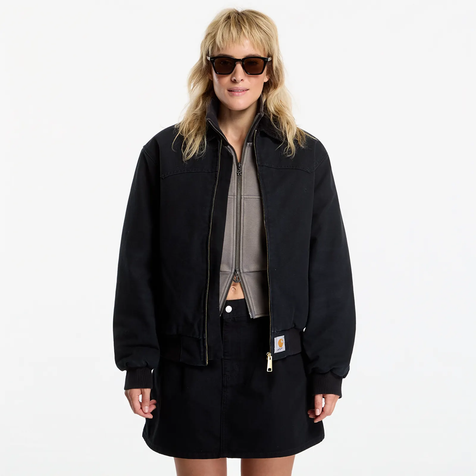 Jackets Carhartt WIP OG Santa Fe Jacket UNISEX Black/ Black Stone Canvas