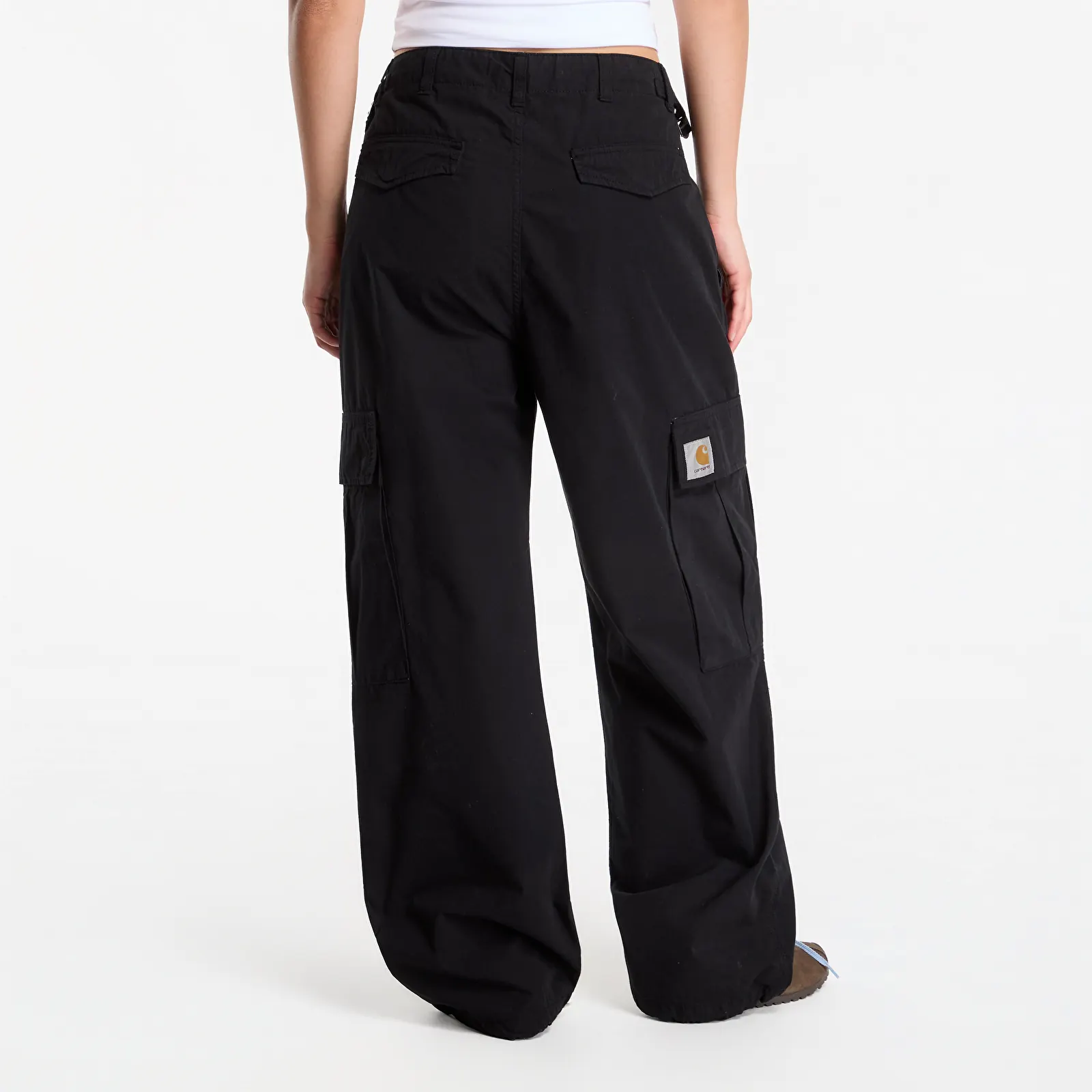 Broek Carhartt WIP Osborn Cargo Pant Black Garment Dyed