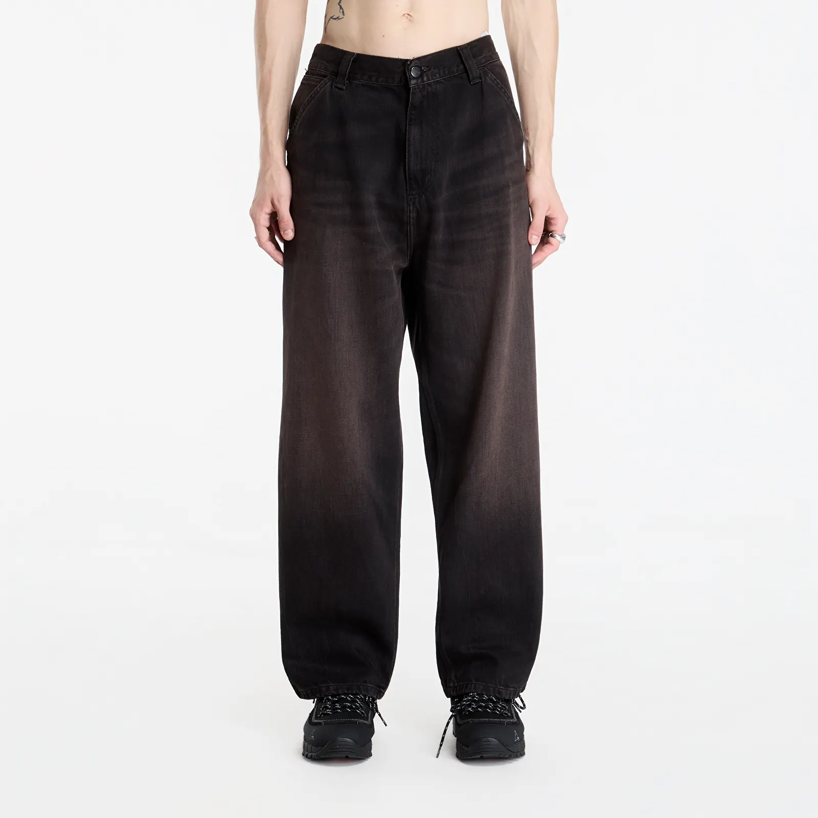 Jeans Carhartt WIP OG Single Knee Pant Black Tobacco Used Wash
