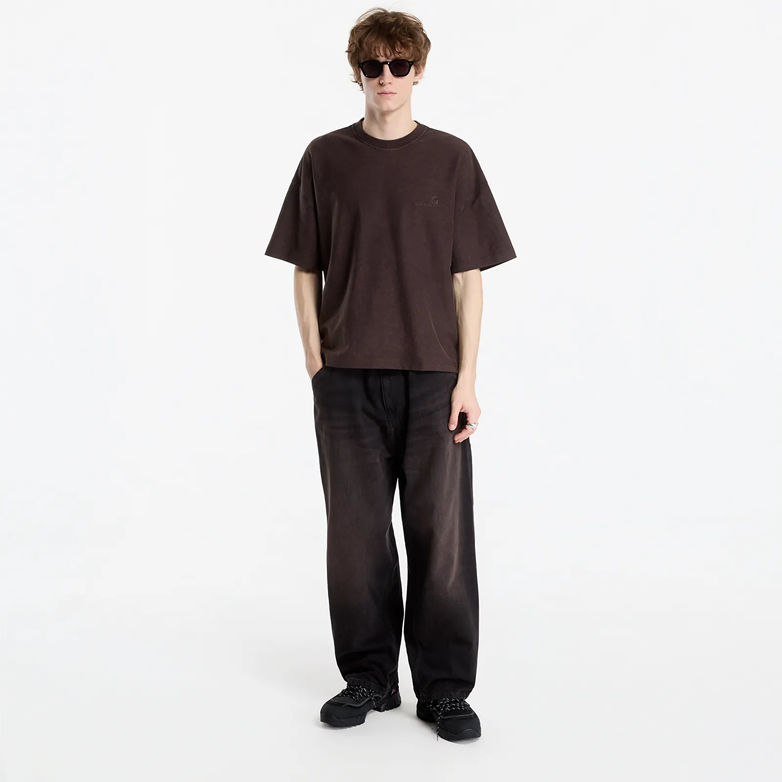 Jeans Carhartt WIP OG Single Knee Pant Black Tobacco Used Wash