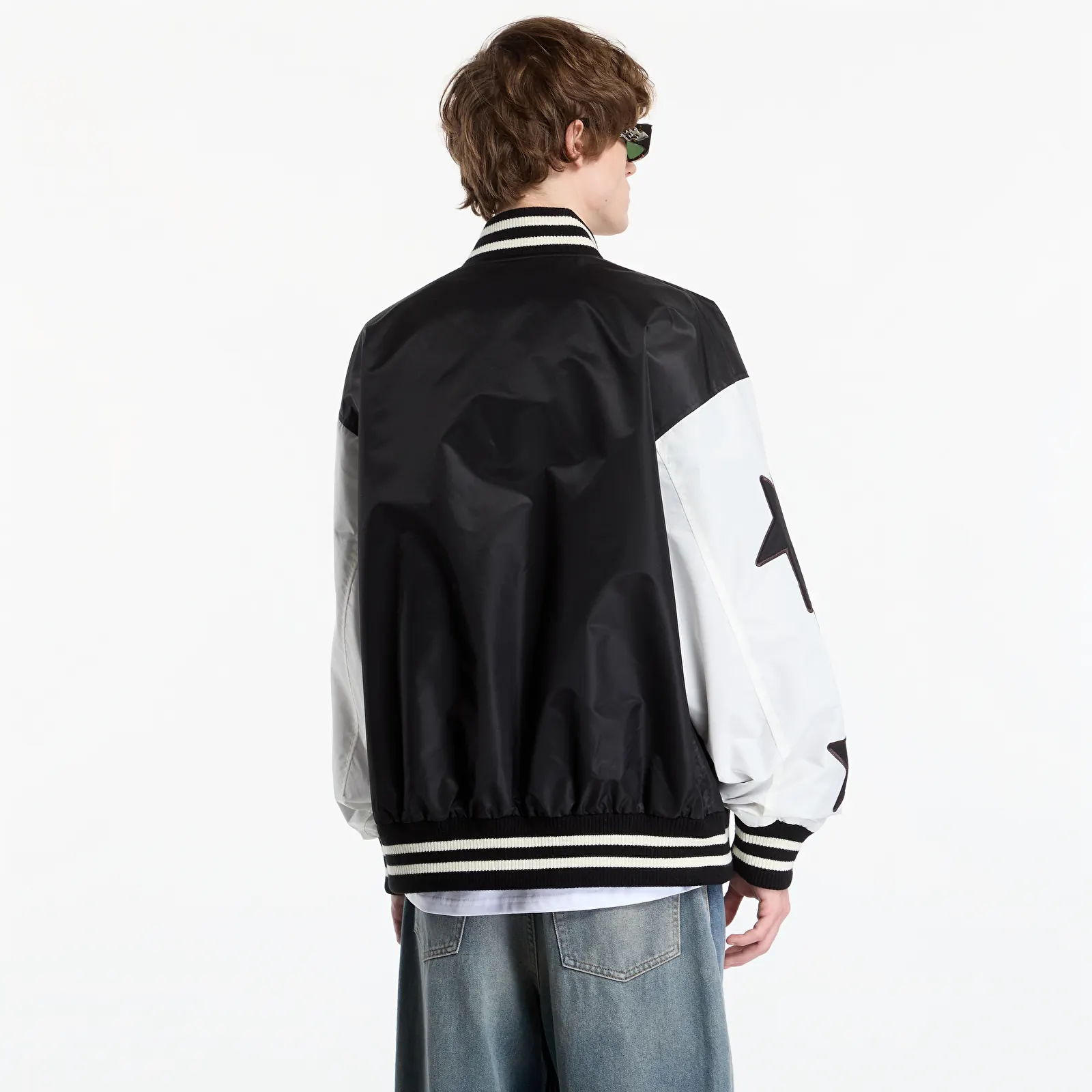 Bomber Jackets A Bathing Ape Bape Nylon Varsity Jacket UNISEX Black