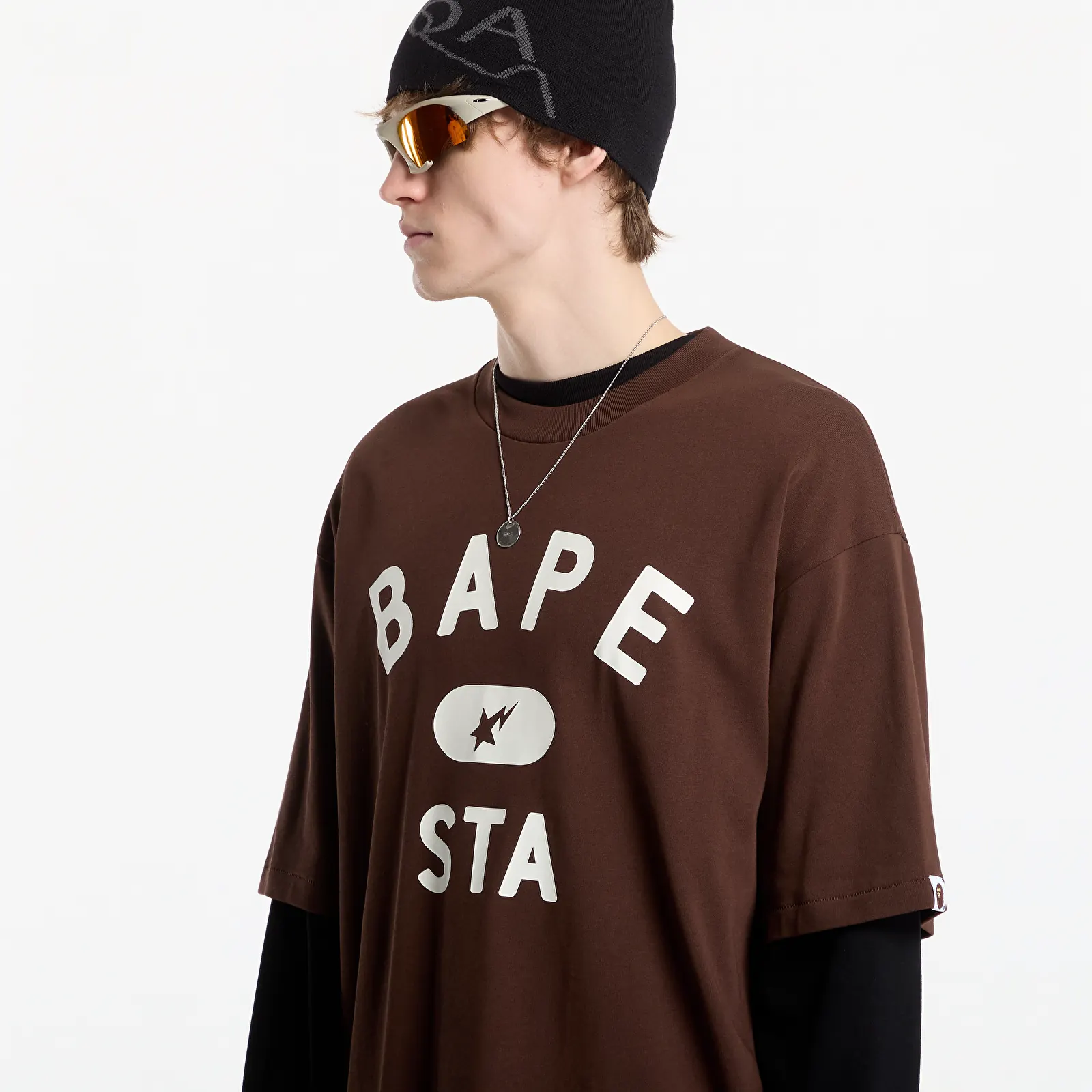 T-shirts A Bathing Ape Bape Sta College Relaxed Fit Tee UNISEX Brown