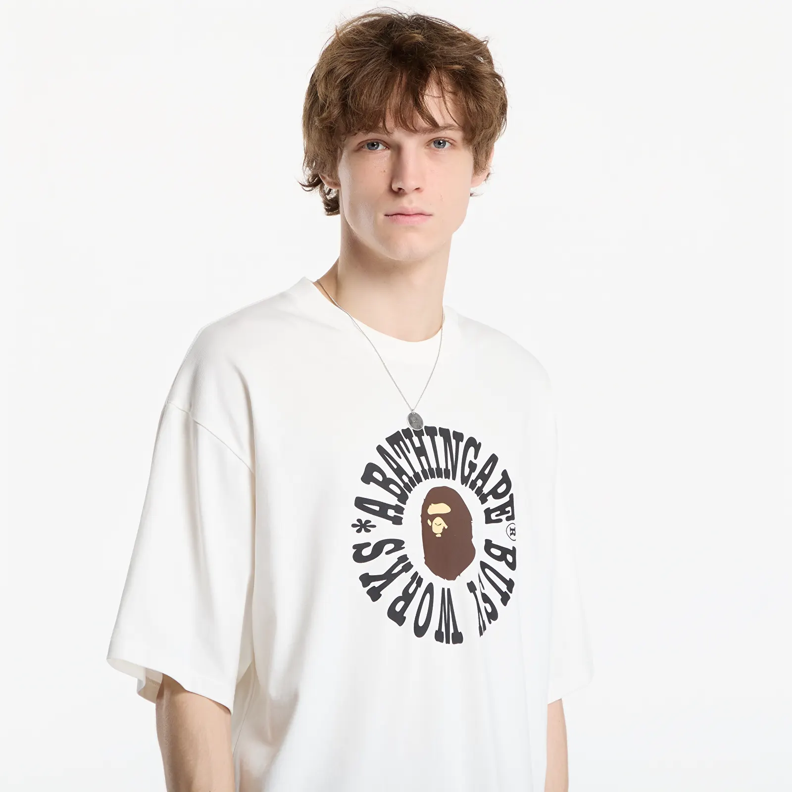 T-shirts A Bathing Ape Busy Works Logo Relaxed Fit Tee UNISEX Ivory