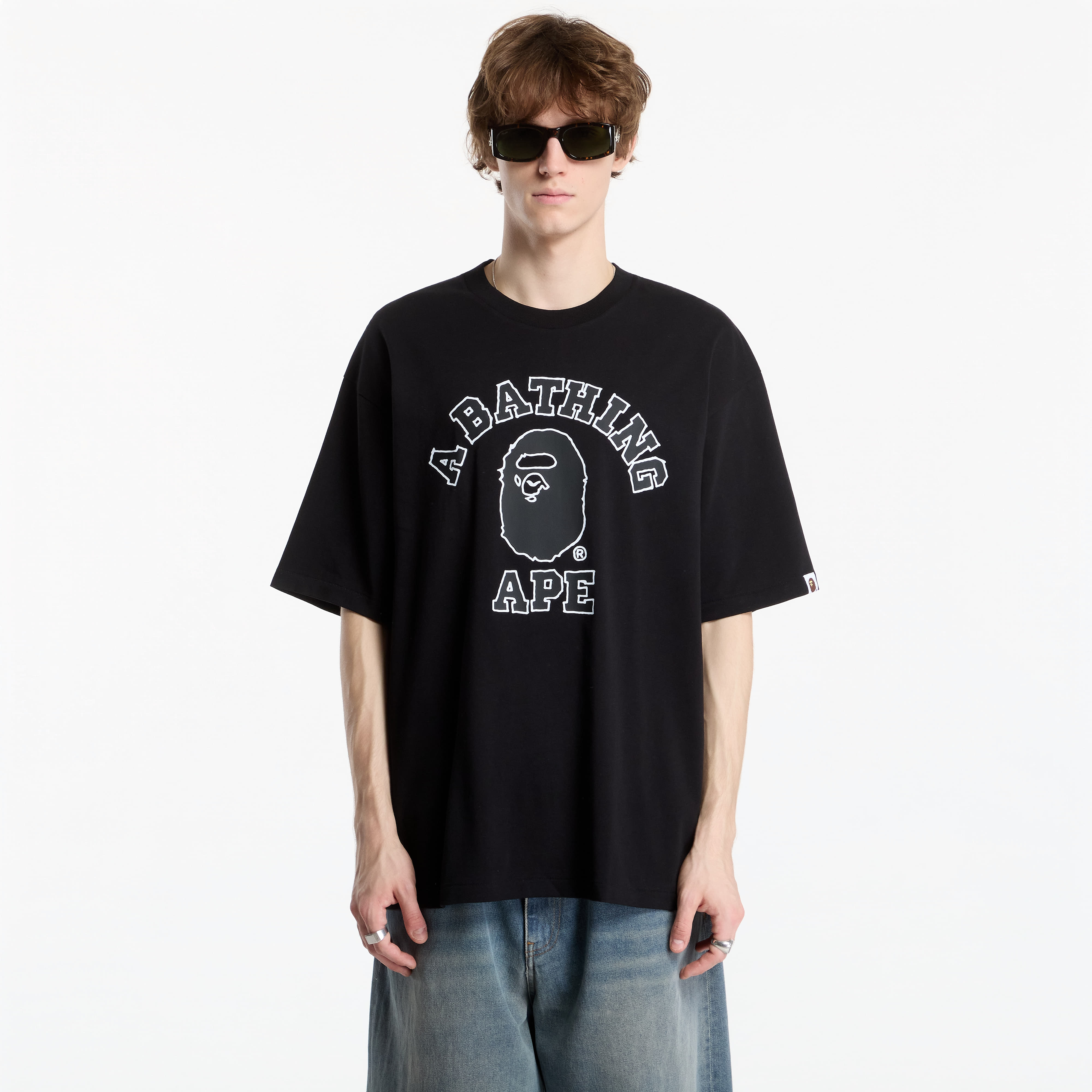 Тениска A Bathing Ape Hand Drawn Outline College Relaxed Fit Tee UNISEX Black S