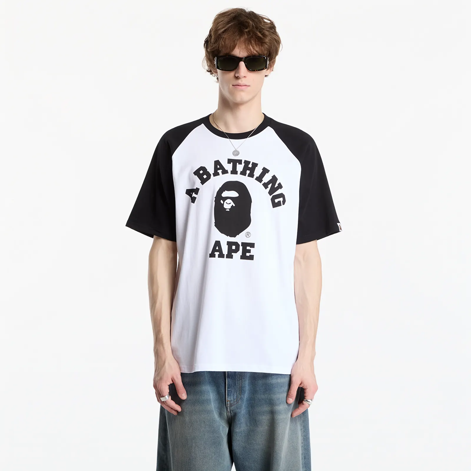 T-shirts A Bathing Ape College Raglan Relaxed Fit Tee UNISEX Black