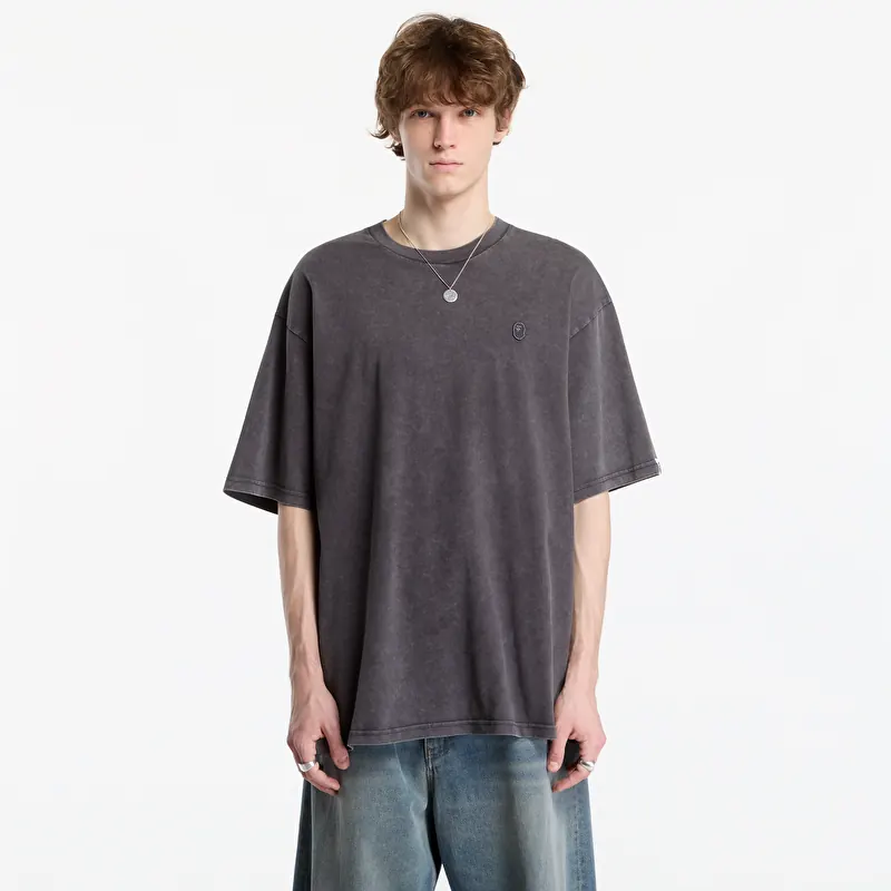 A Bathing Ape Garment Dyed One Point Relaxed Fit Tee UNISEX Charcoal