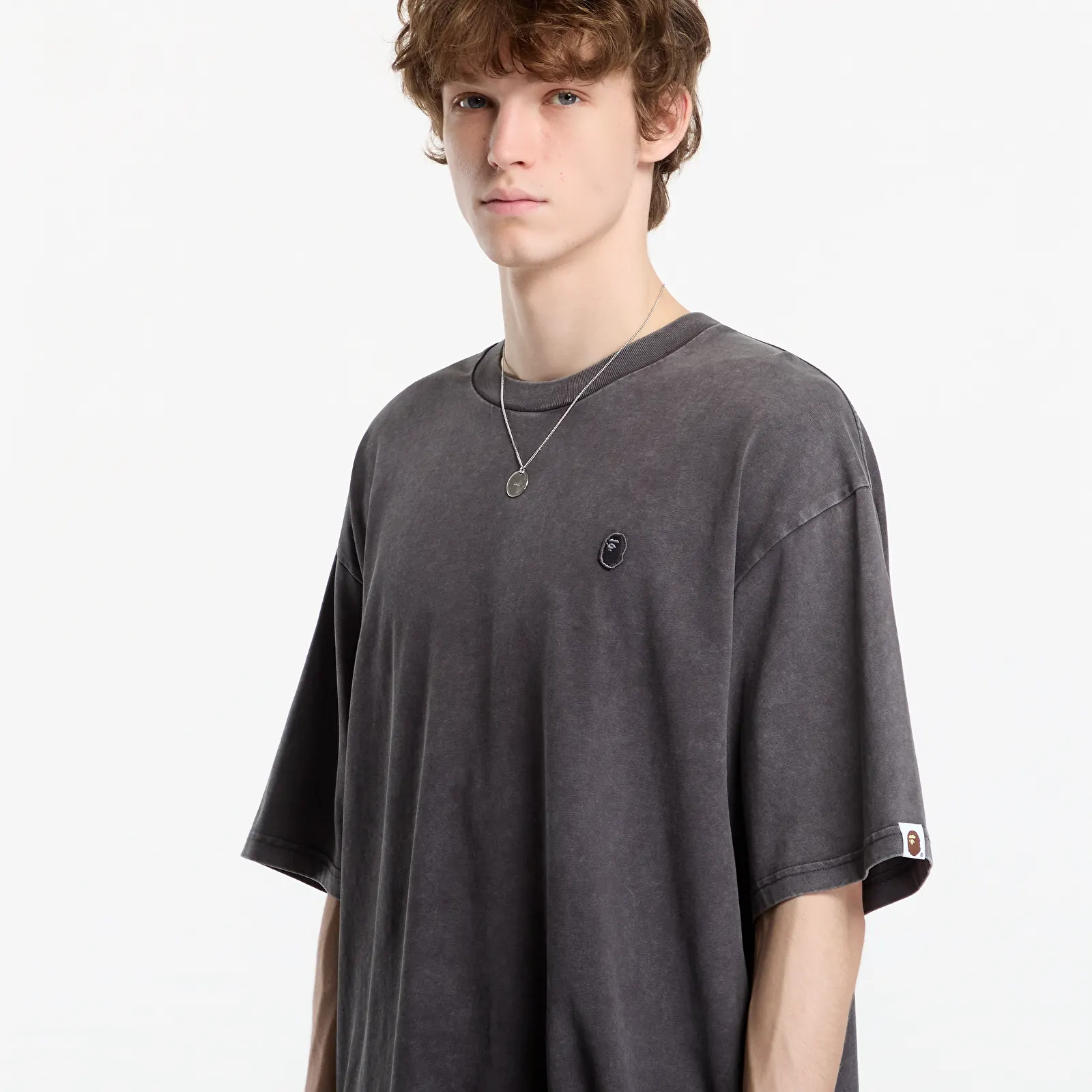 T-shirts A Bathing Ape Garment Dyed One Point Relaxed Fit Tee UNISEX Charcoal
