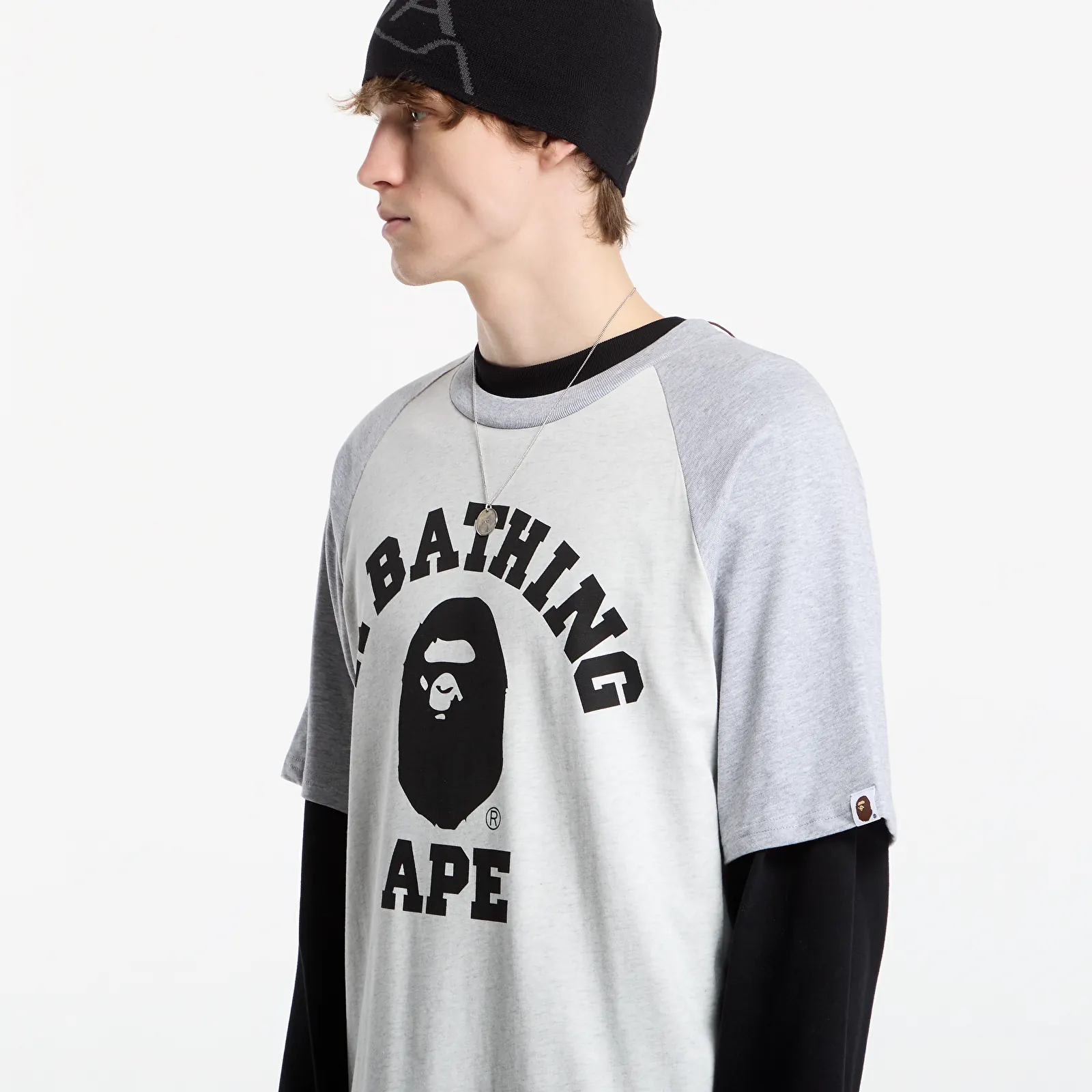 T-shirts A Bathing Ape College Raglan Relaxed Fit Tee UNISEX Gray