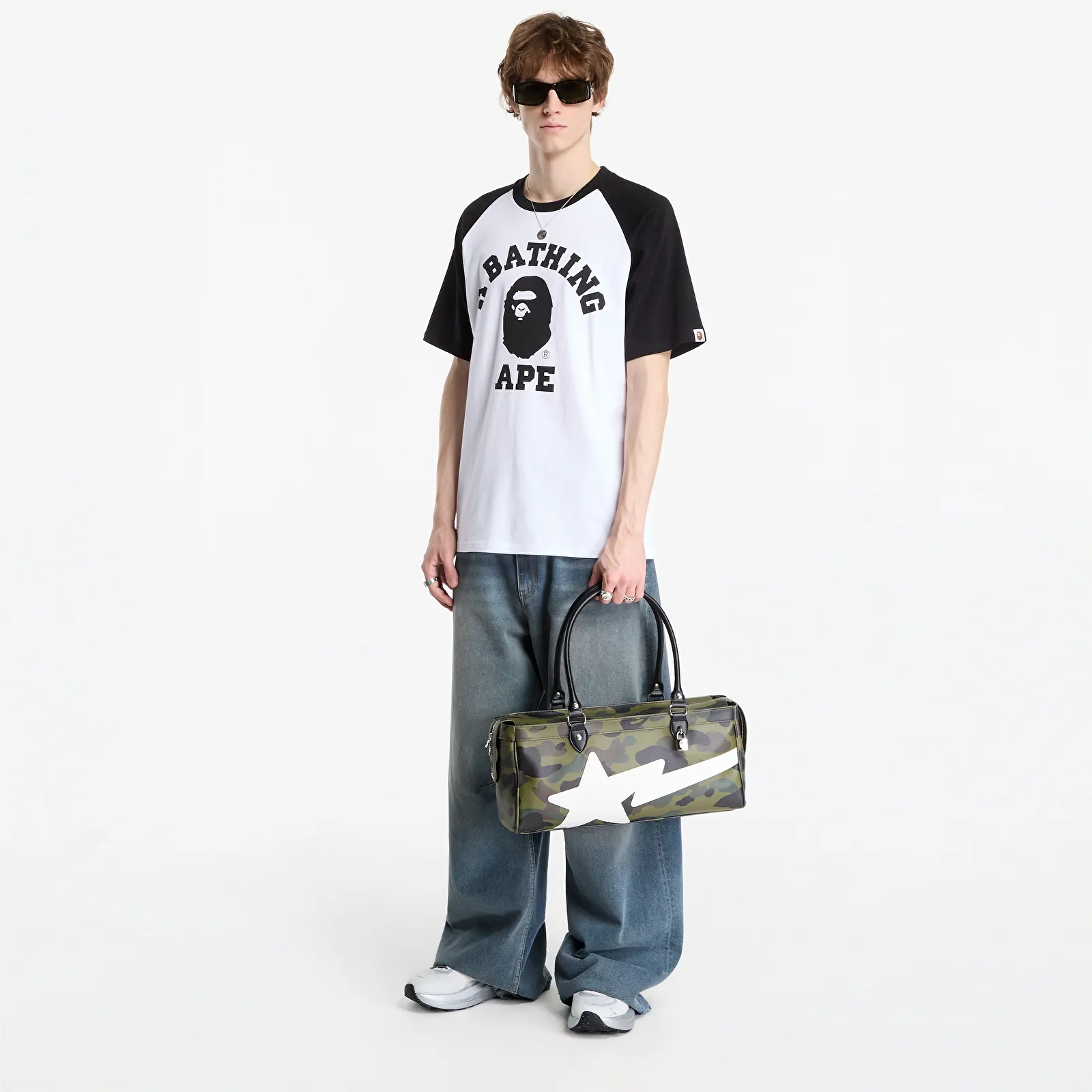 T-shirts A Bathing Ape College Raglan Relaxed Fit Tee UNISEX Black
