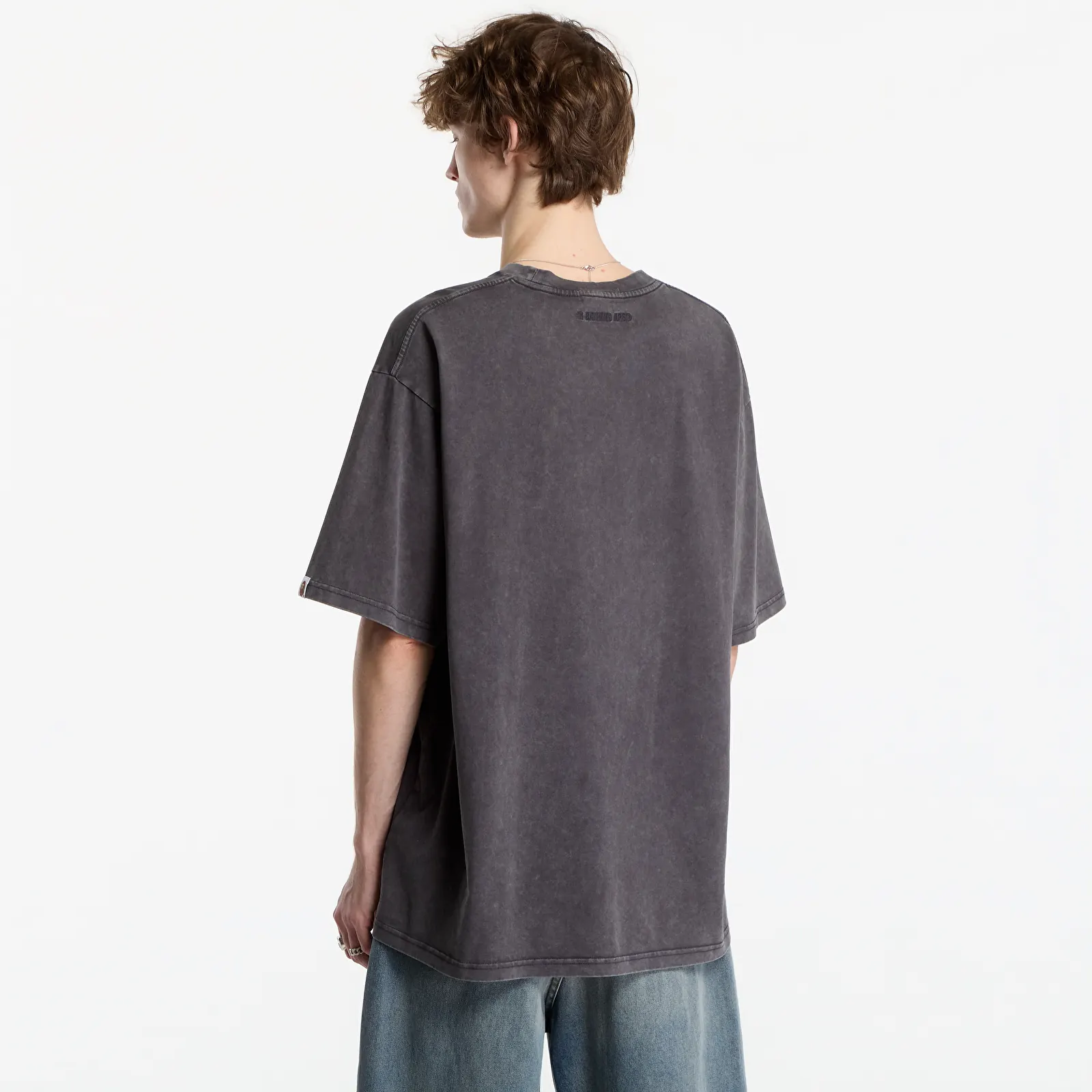 T-shirts A Bathing Ape Garment Dyed One Point Relaxed Fit Tee UNISEX Charcoal