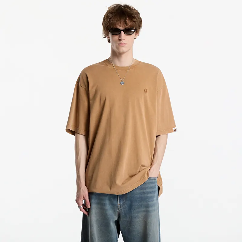 A Bathing Ape Garment Dyed One Point Relaxed Fit Tee UNISEX Brown