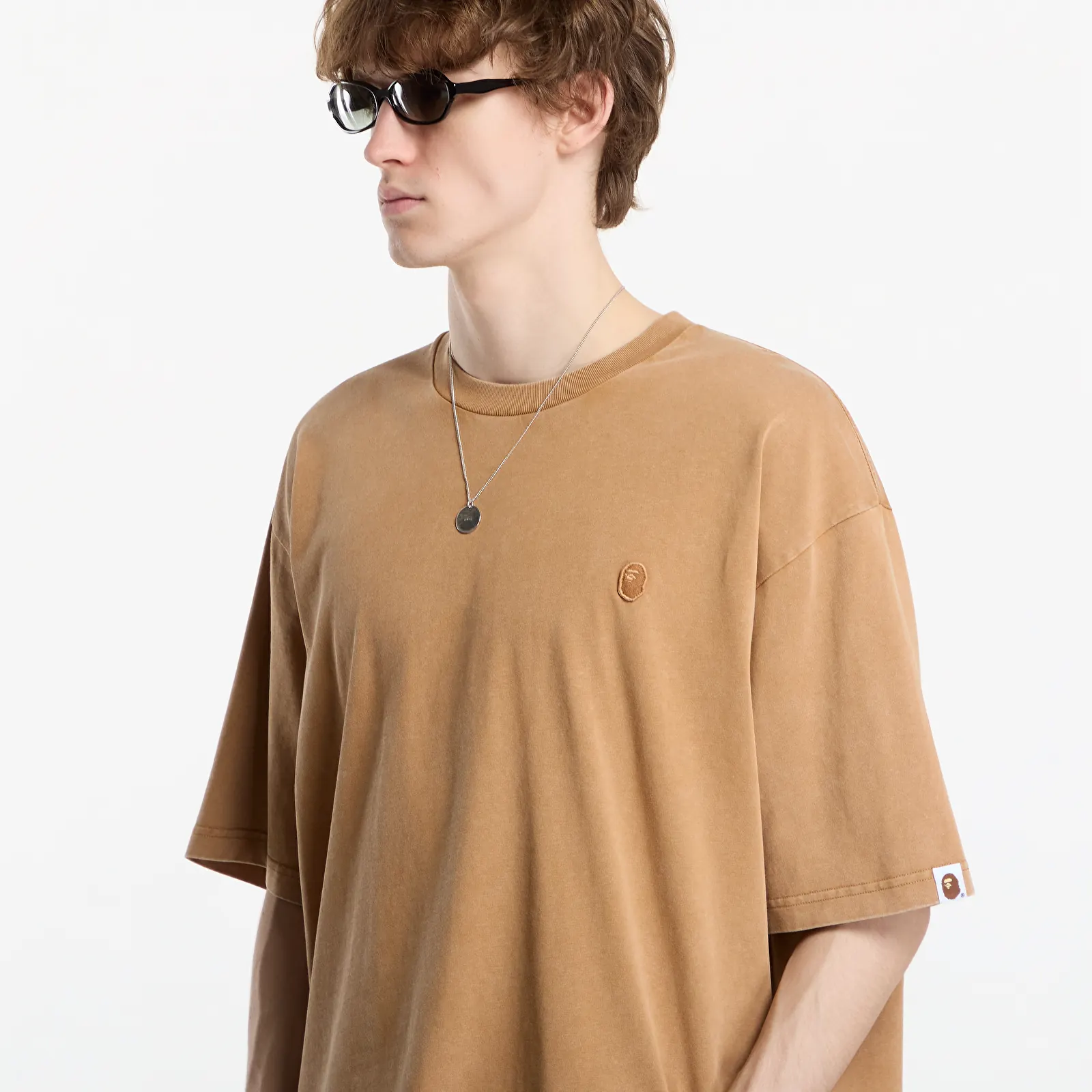 T-shirts A Bathing Ape Garment Dyed One Point Relaxed Fit Tee UNISEX Brown
