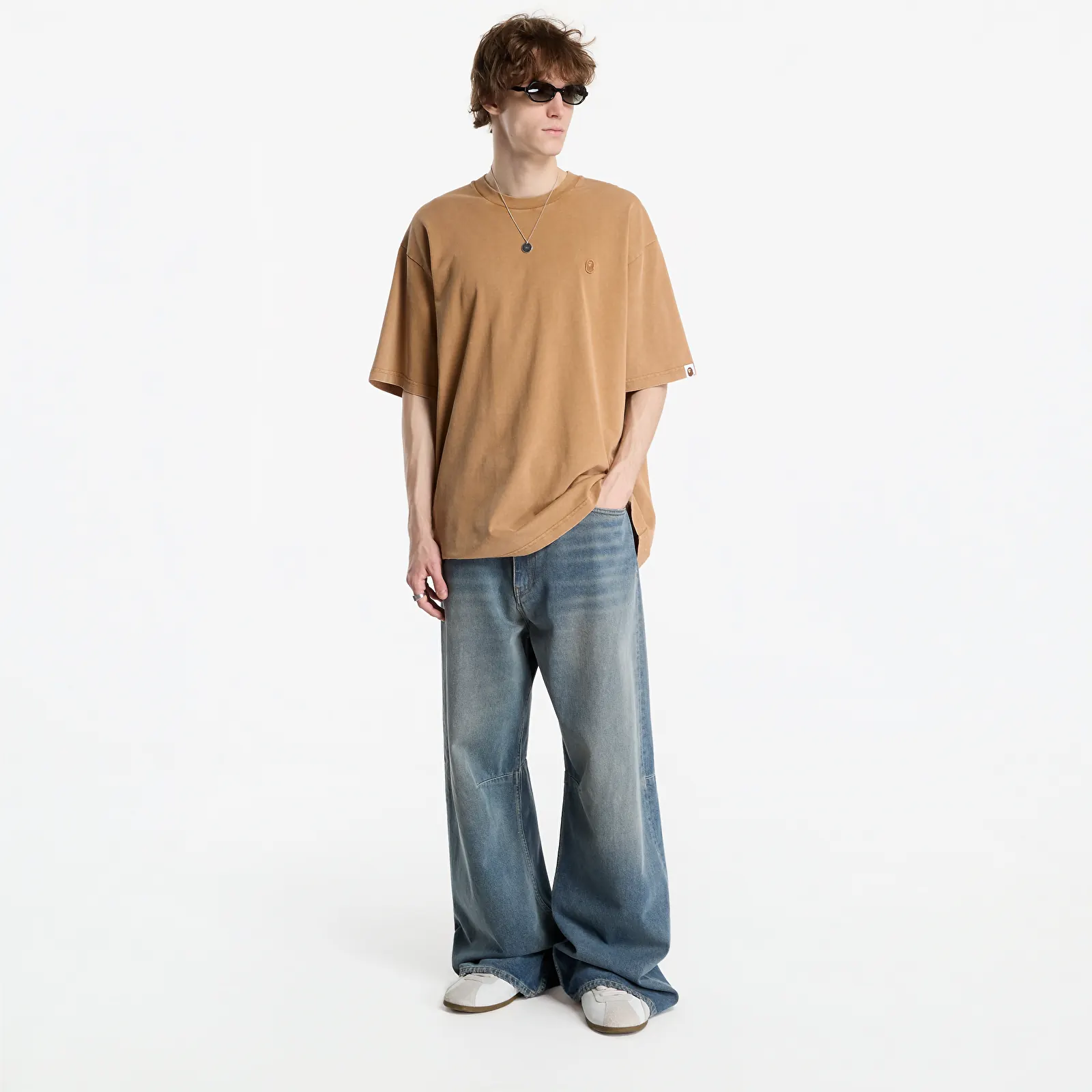 T-shirts A Bathing Ape Garment Dyed One Point Relaxed Fit Tee UNISEX Brown